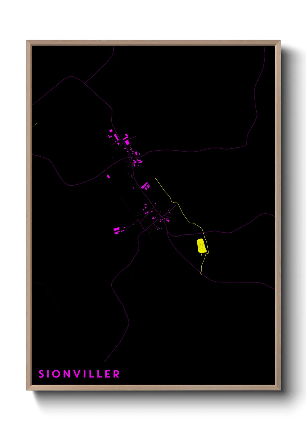 Une affiche de carte sur Sionviller