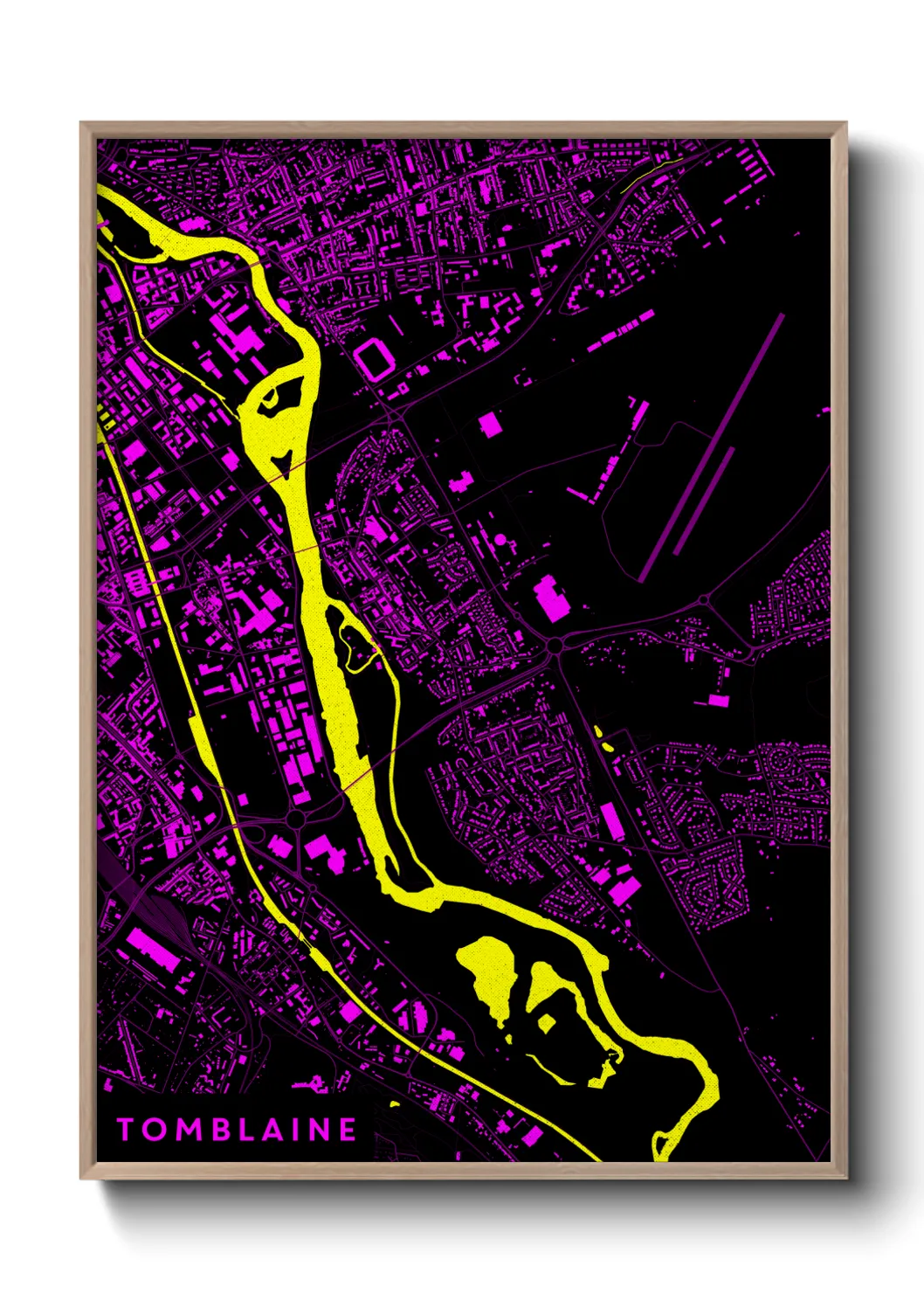 Une affiche de carte sur Tomblaine