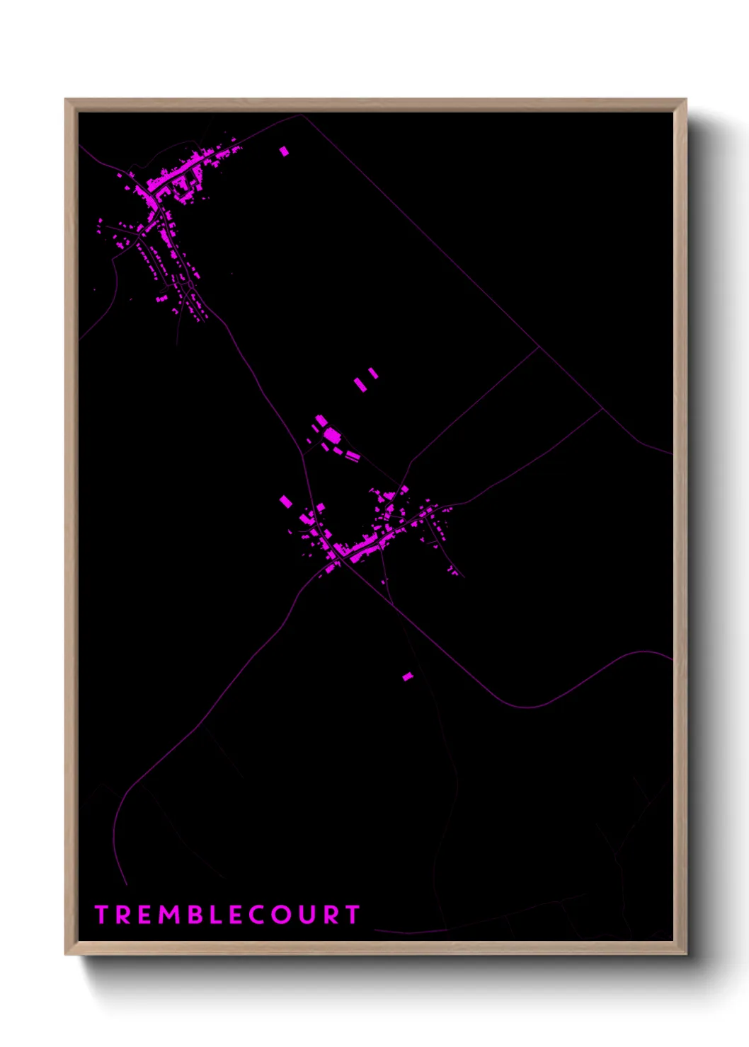Une affiche de carte sur Tremblecourt