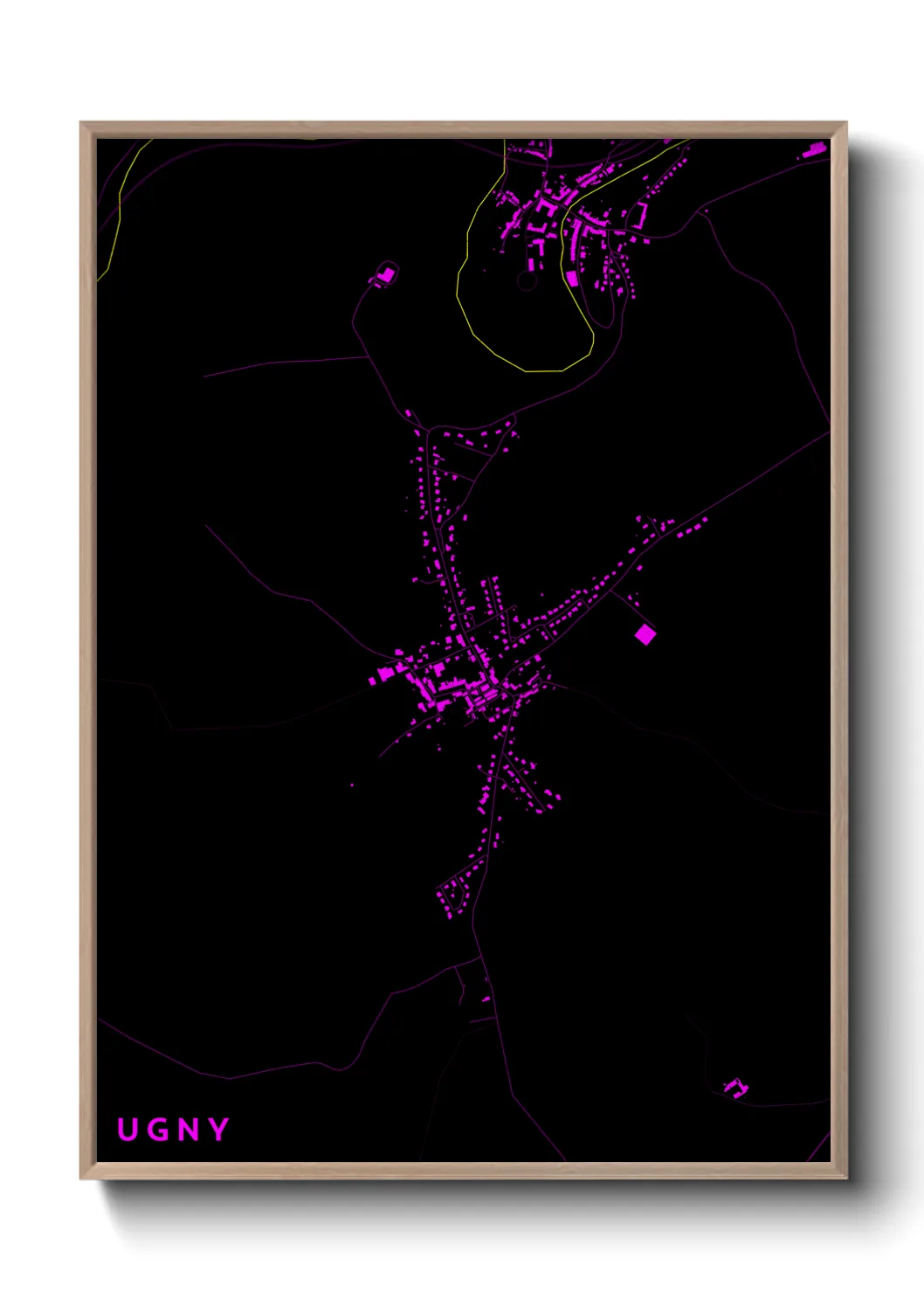 Une affiche de carte sur Ugny