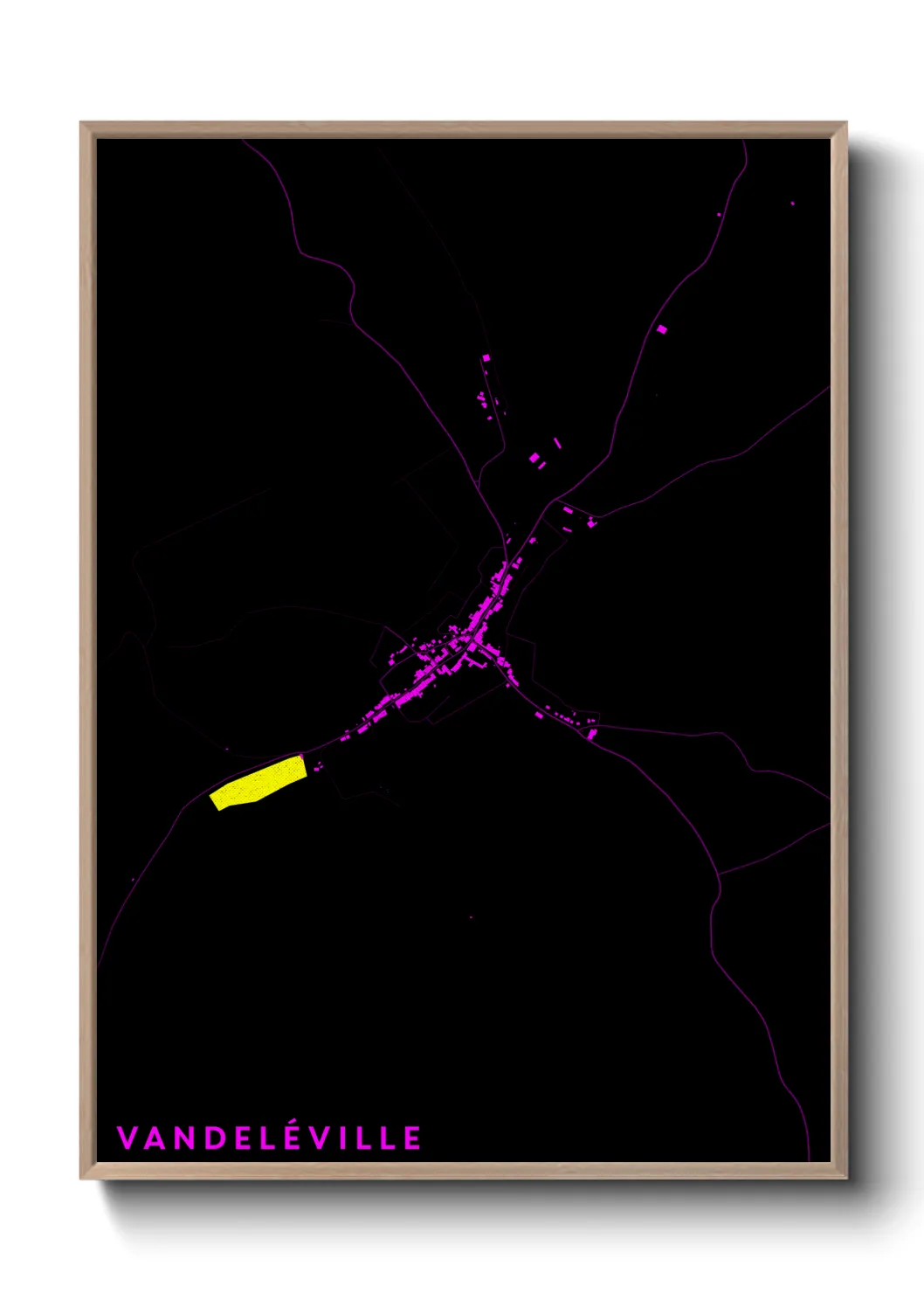 Une affiche de carte sur Vandeléville
