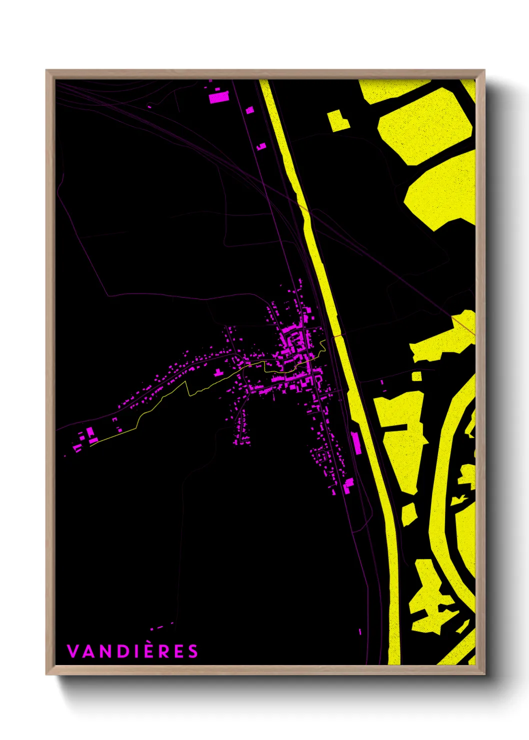 Une affiche de carte sur Vandières