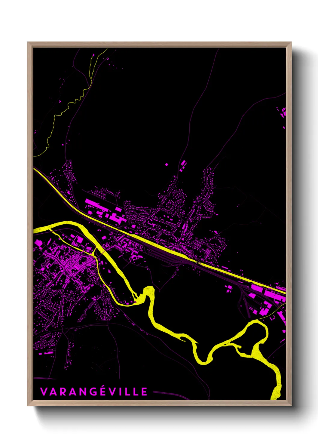 Une affiche de carte sur Varangéville