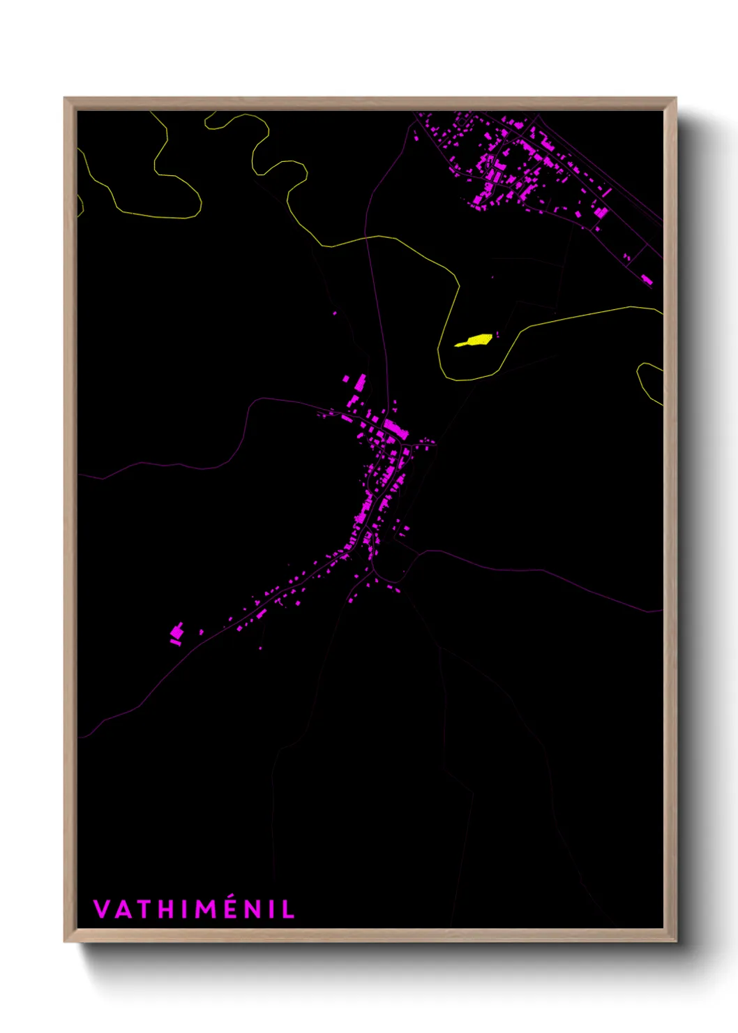 Une affiche de carte sur Vathiménil