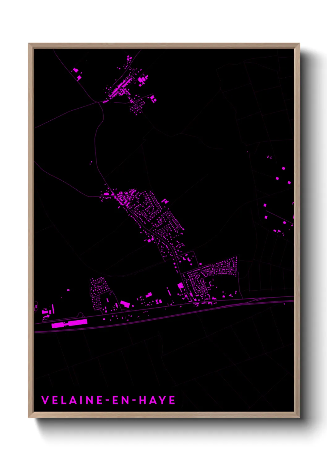 Une affiche de carte sur Velaine-en-Haye