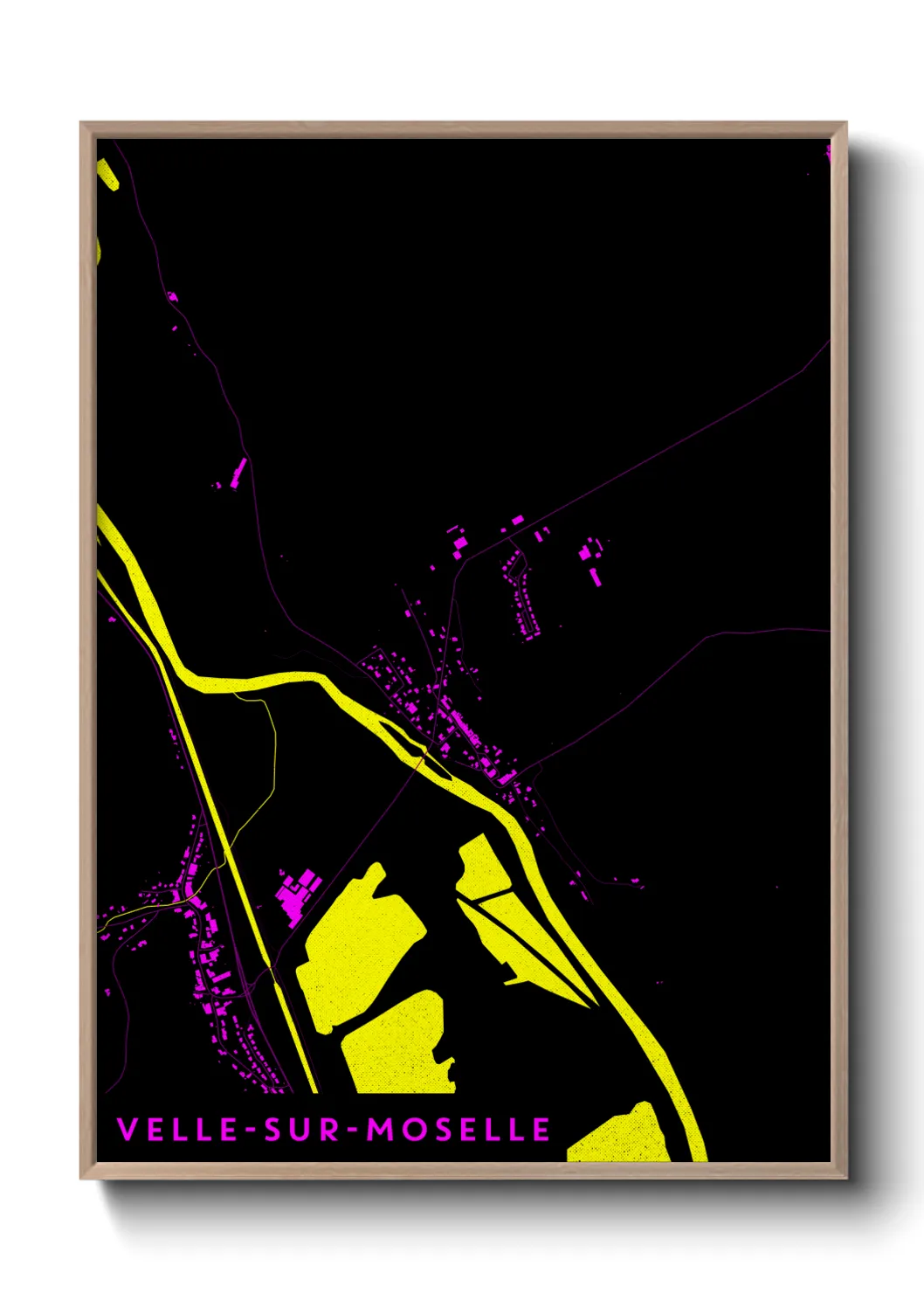 Une affiche de carte sur Velle-sur-Moselle