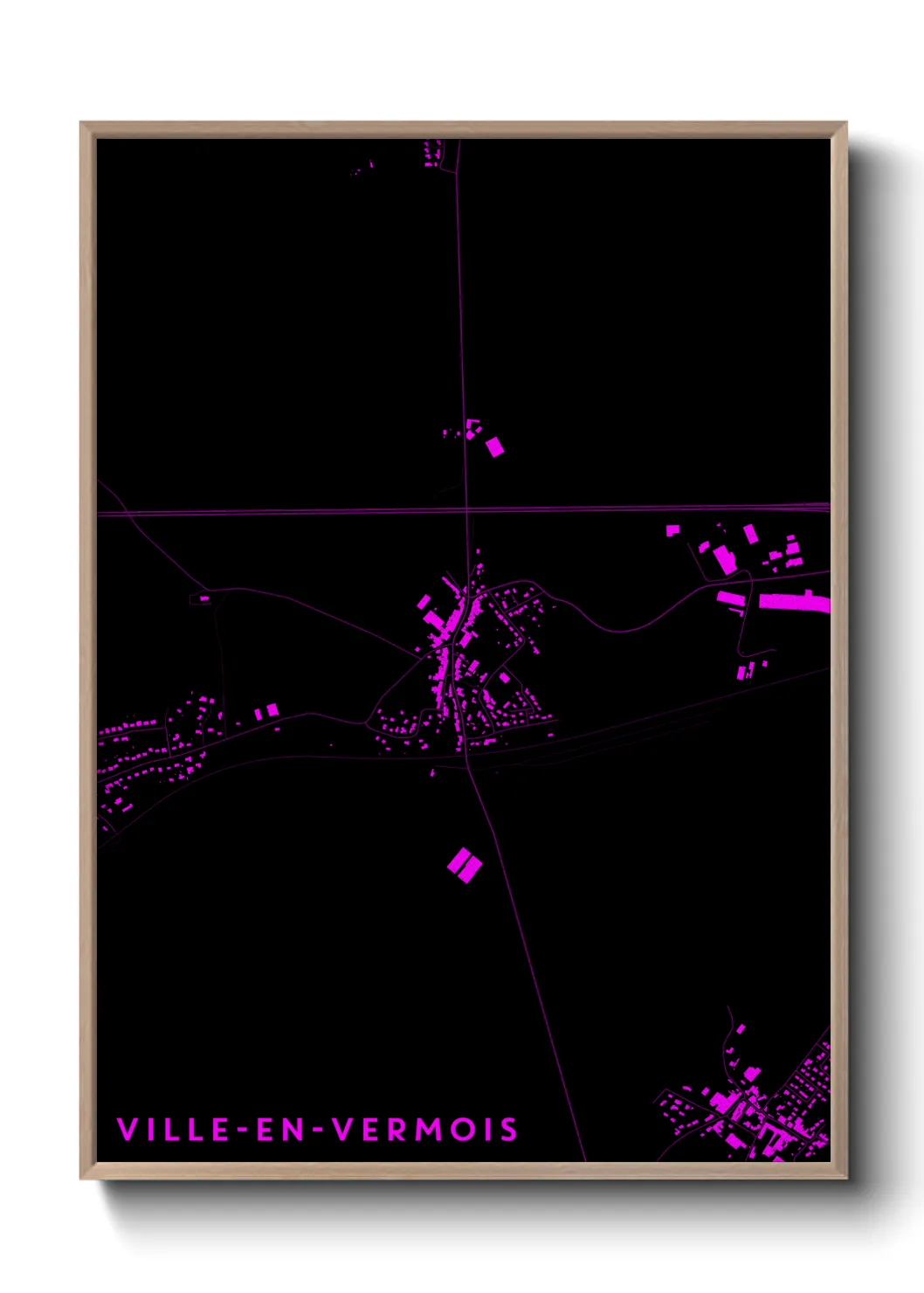 Une affiche de carte sur Ville-en-Vermois