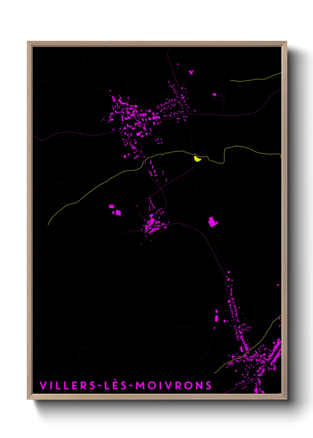 Une affiche de carte sur Villers-lès-Moivrons