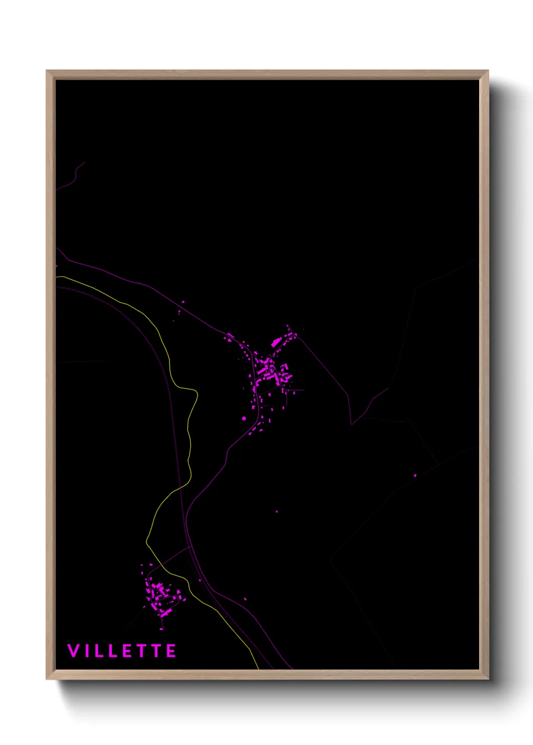 Une affiche de carte sur Villette