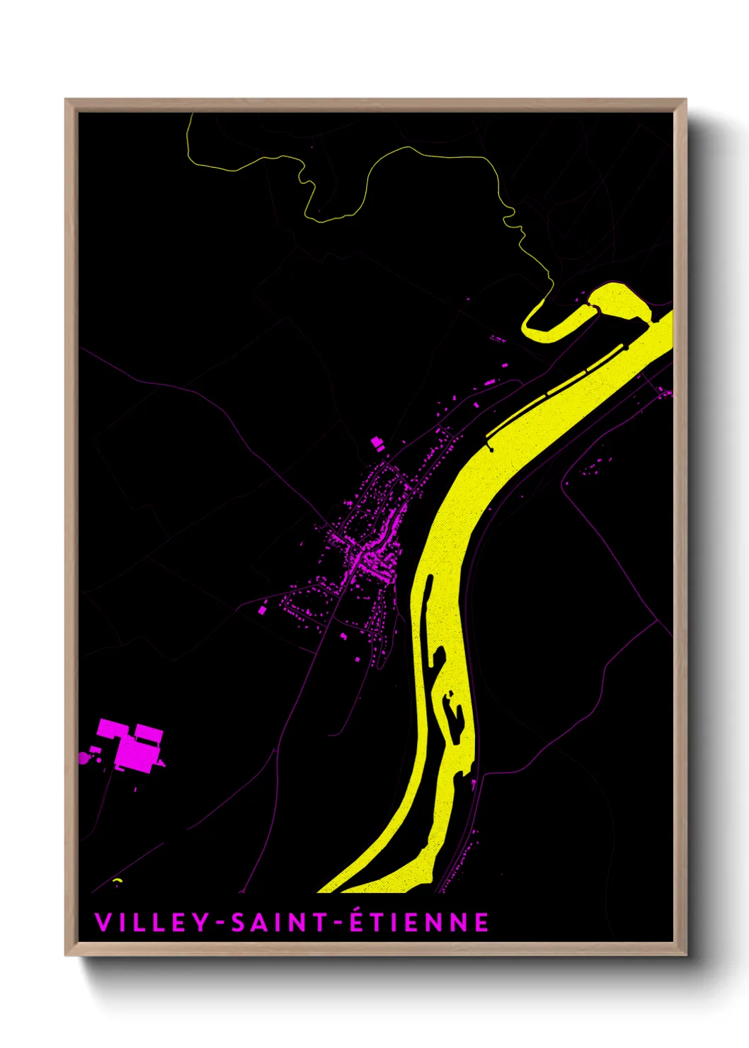 Une affiche de carte sur Villey-Saint-Étienne