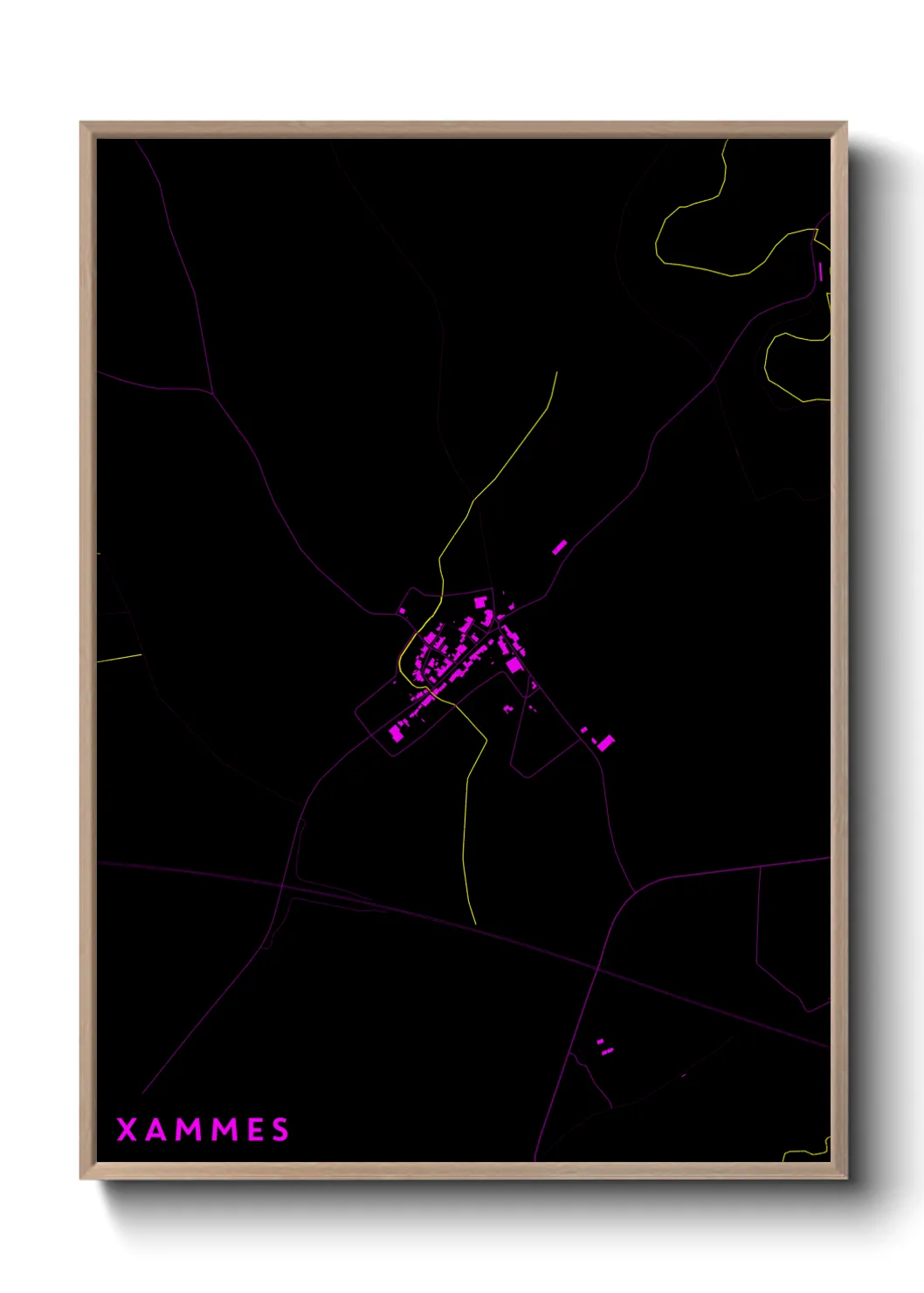 Une affiche de carte sur Xammes