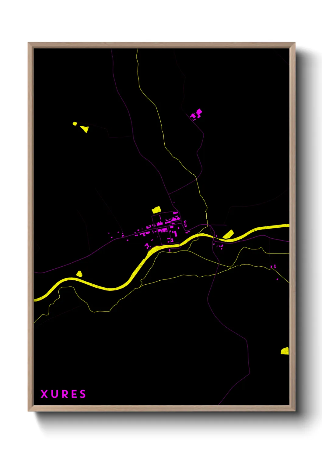 Une affiche de carte sur Xures