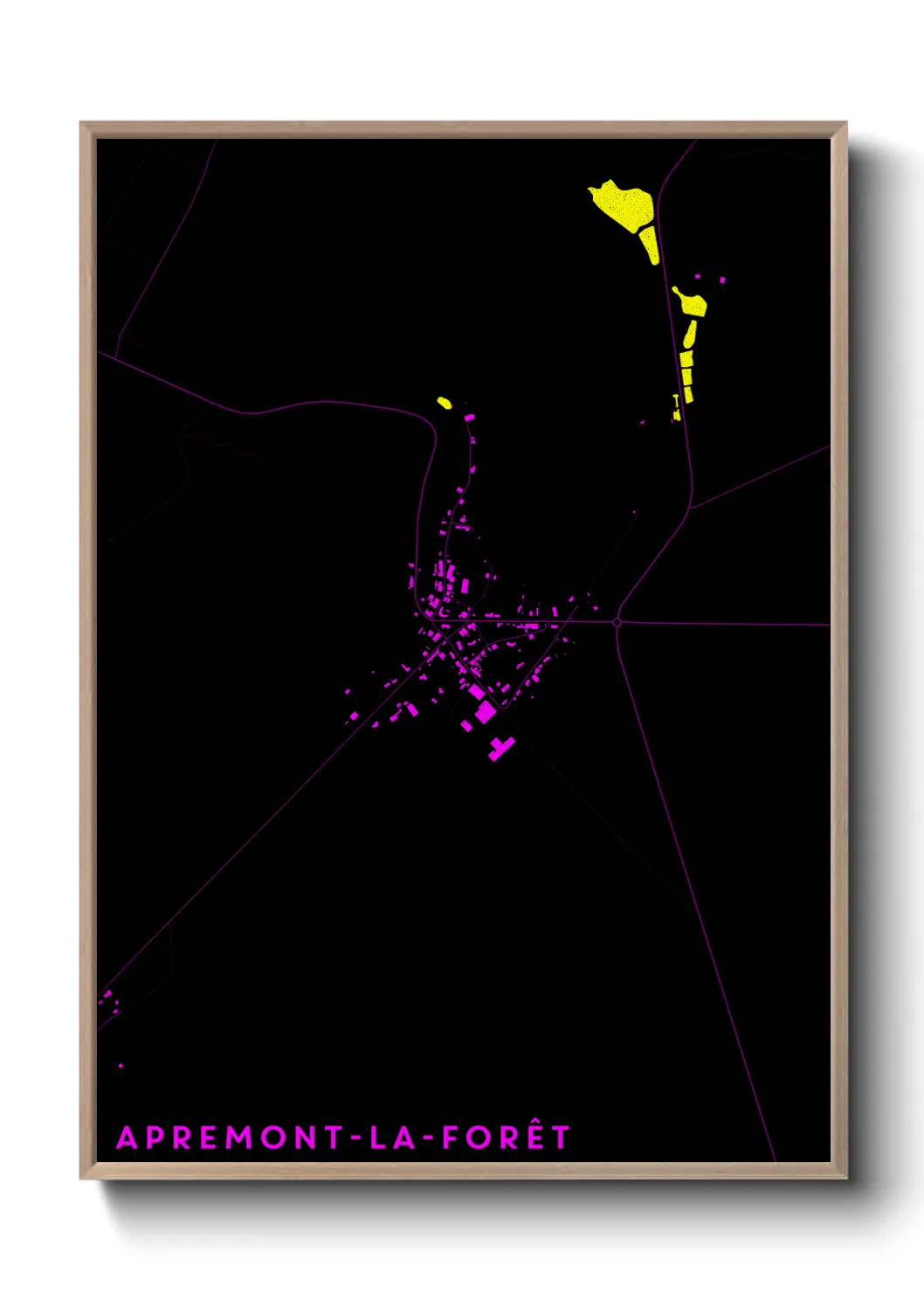 Une affiche de carte sur Apremont-la-Forêt