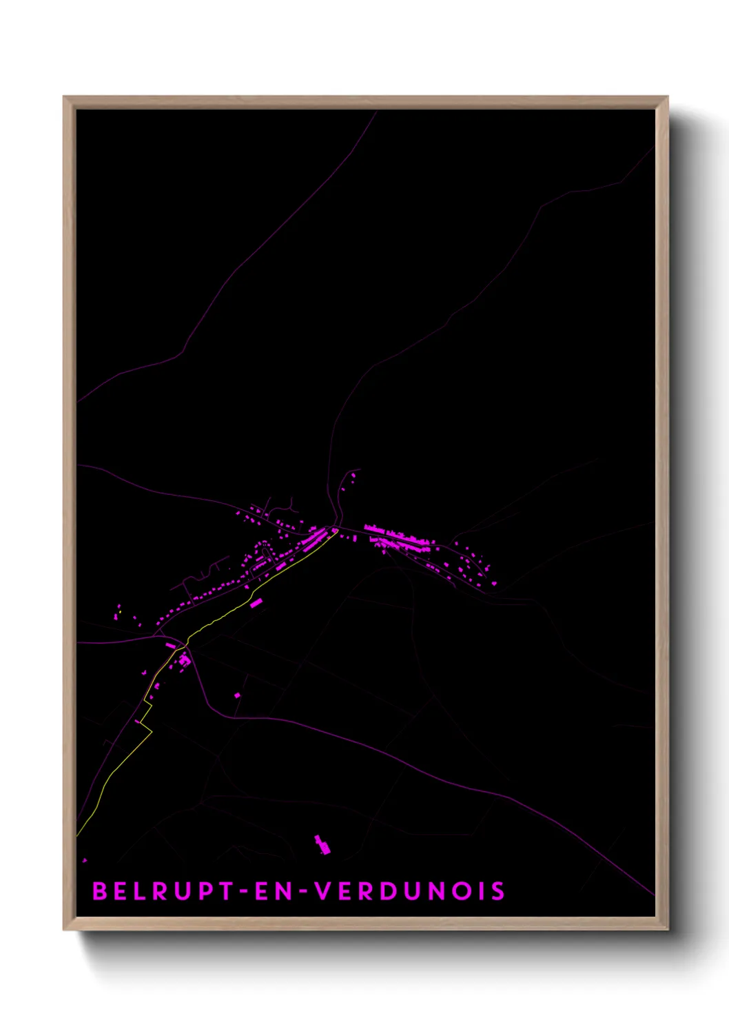 Une affiche de carte sur Belrupt-en-Verdunois