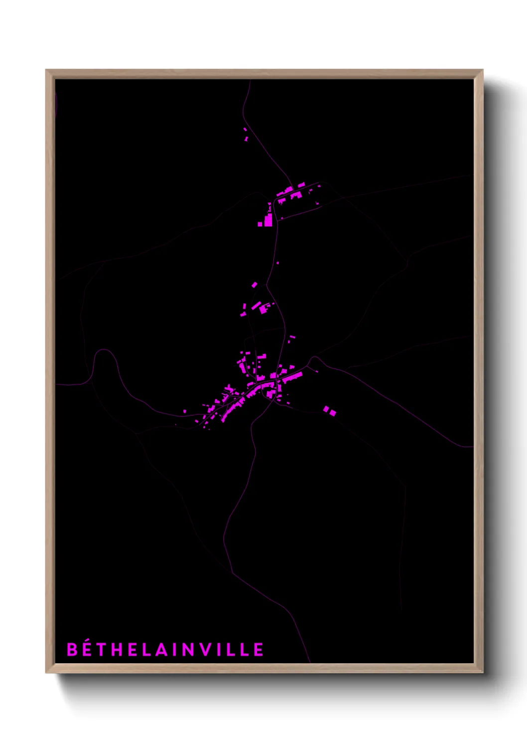 Une affiche de carte sur Béthelainville