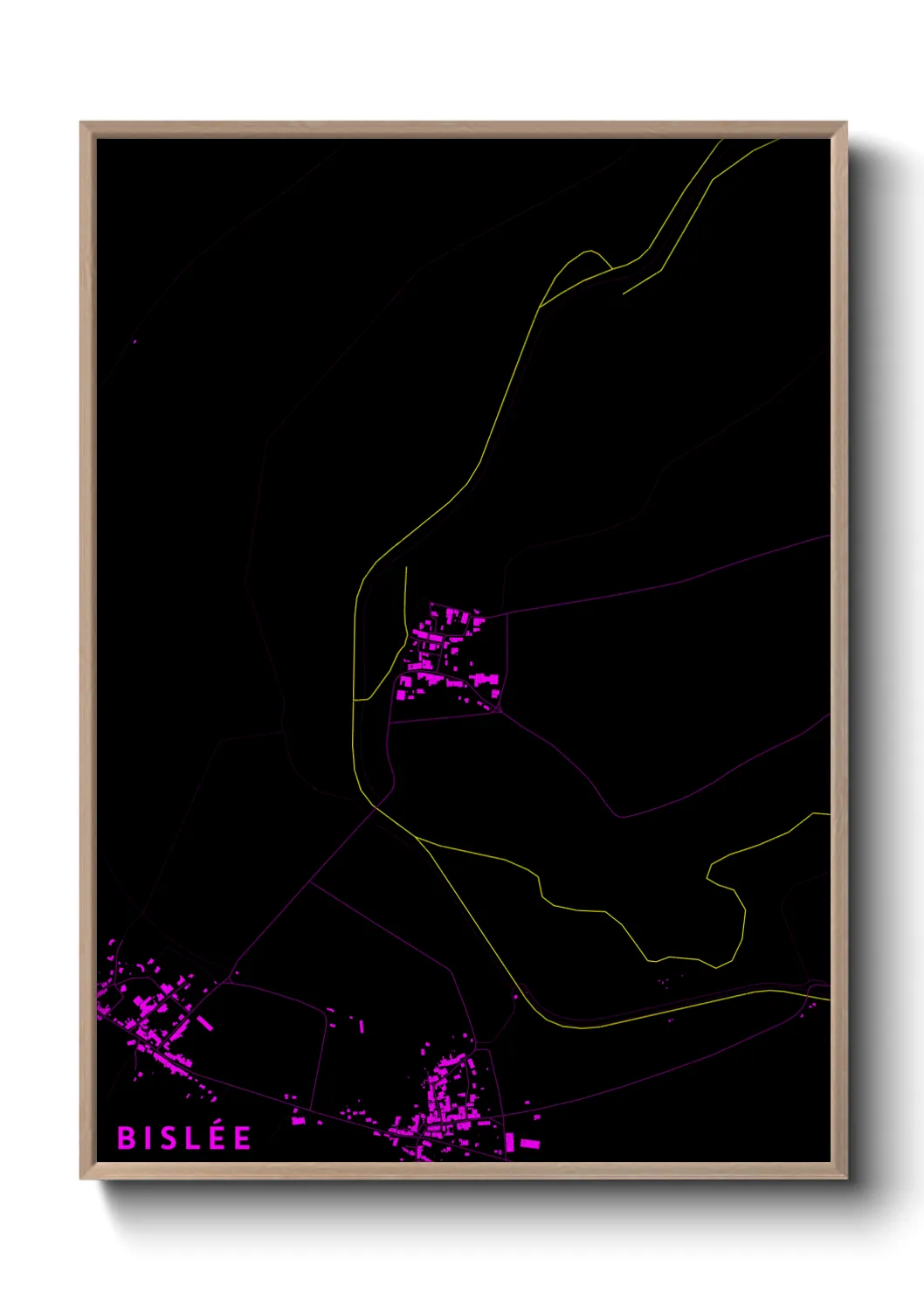 Une affiche de carte sur Bislée