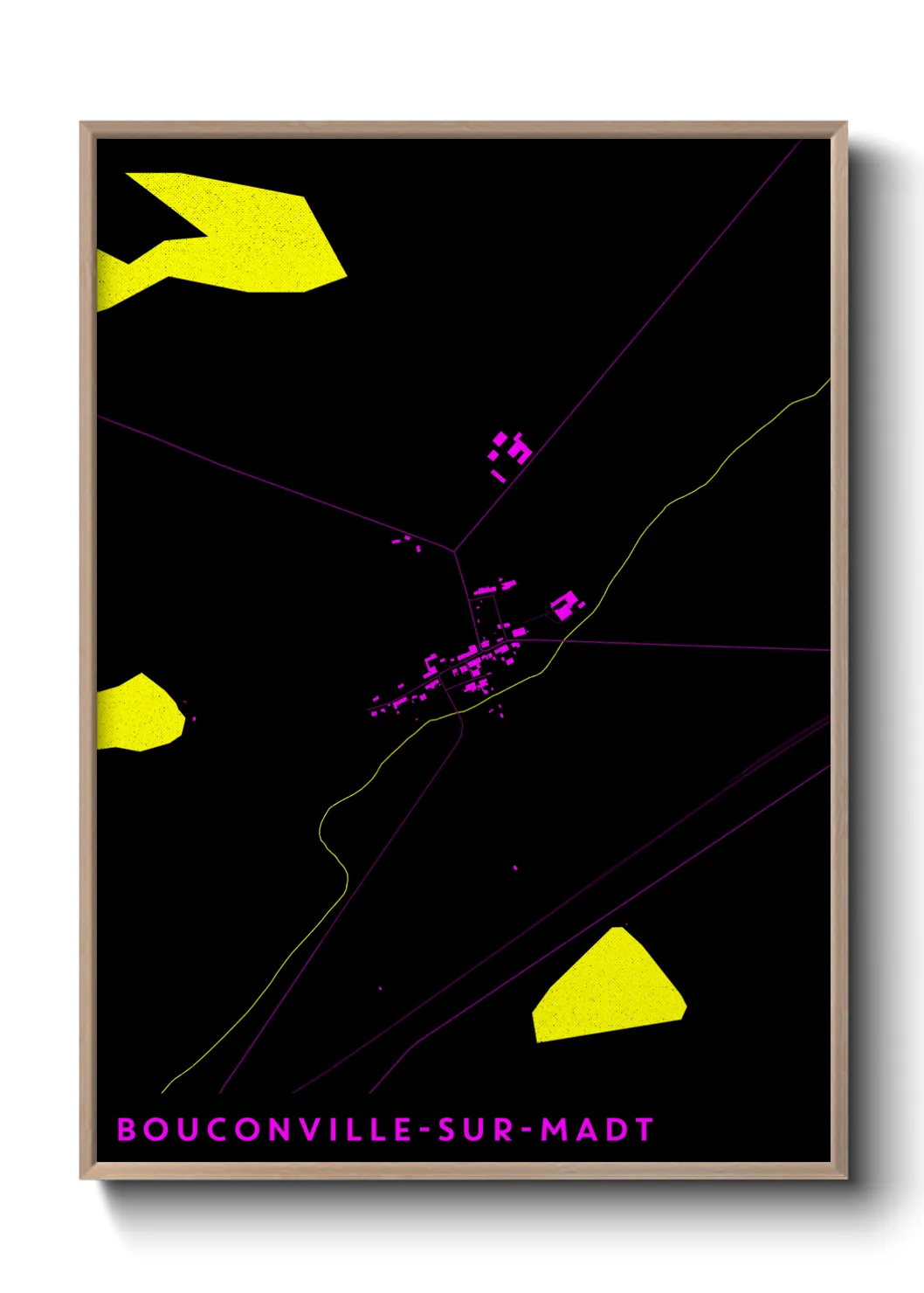 Une affiche de carte sur Bouconville-sur-Madt