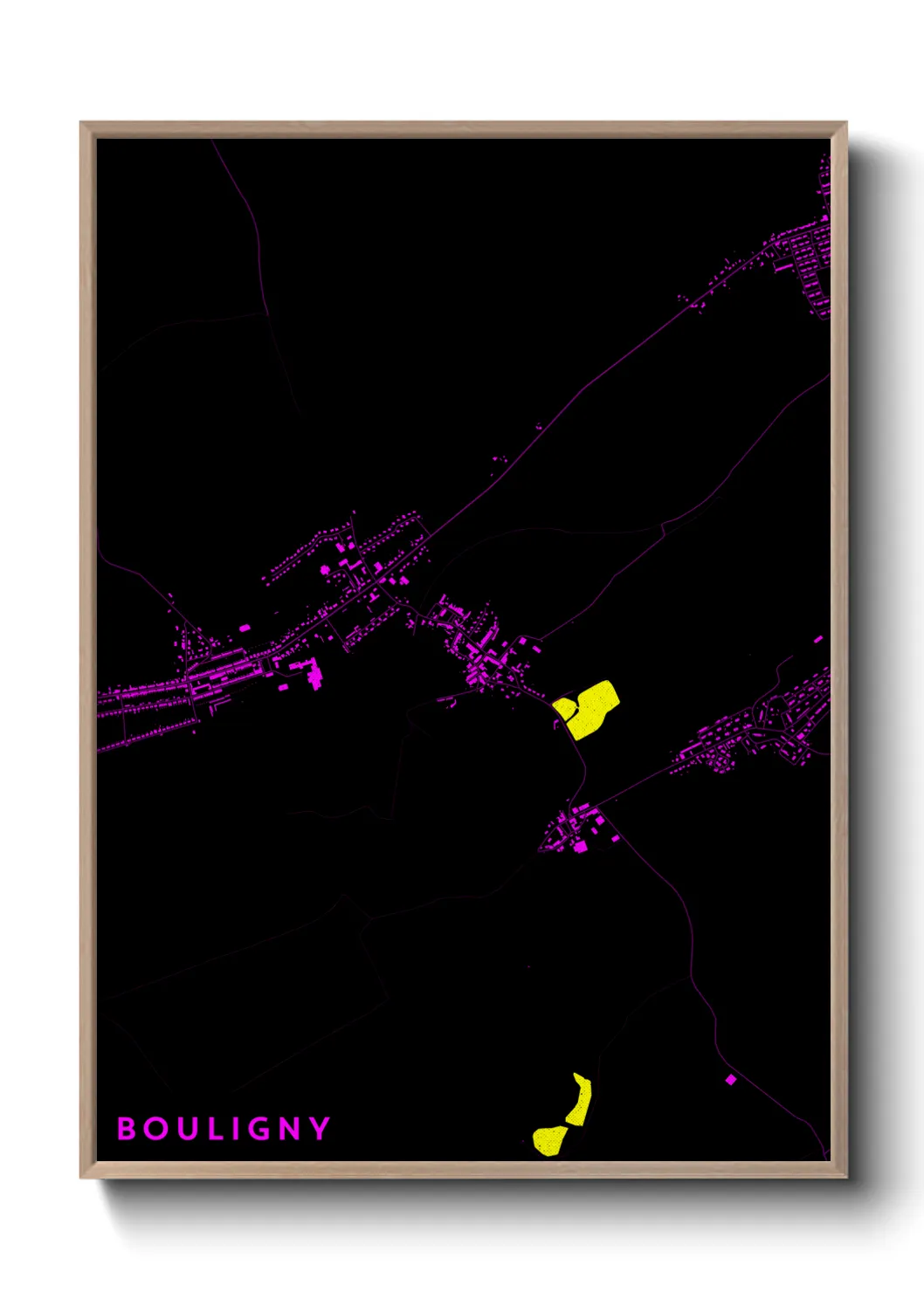 Une affiche de carte sur Bouligny