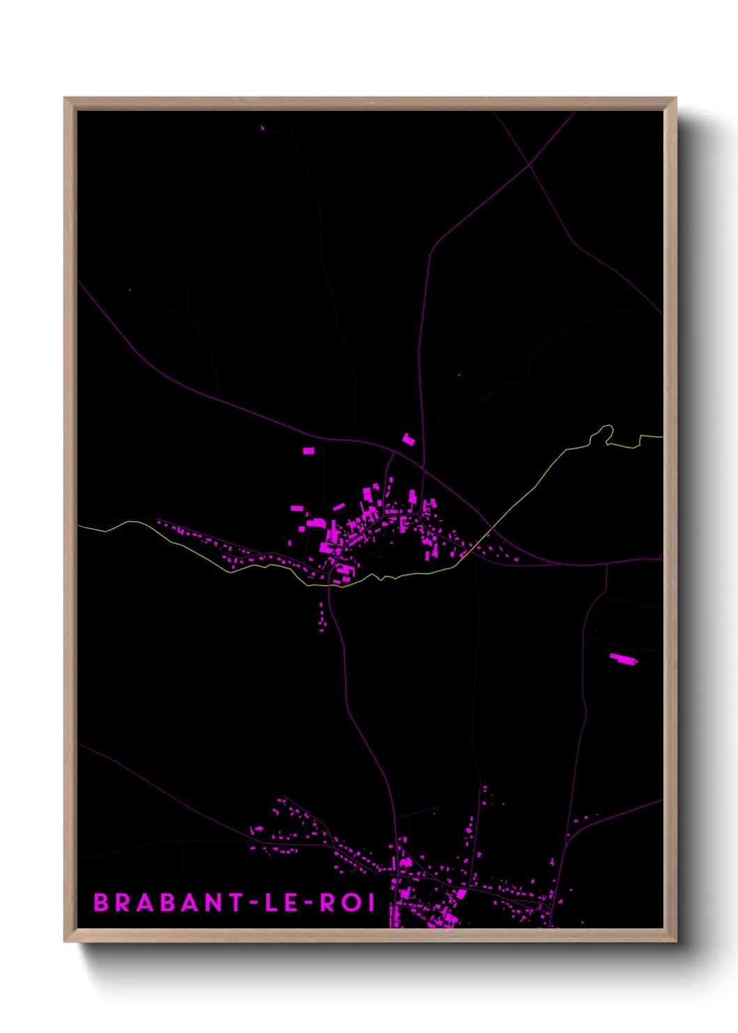 Une affiche de carte sur Brabant-le-Roi