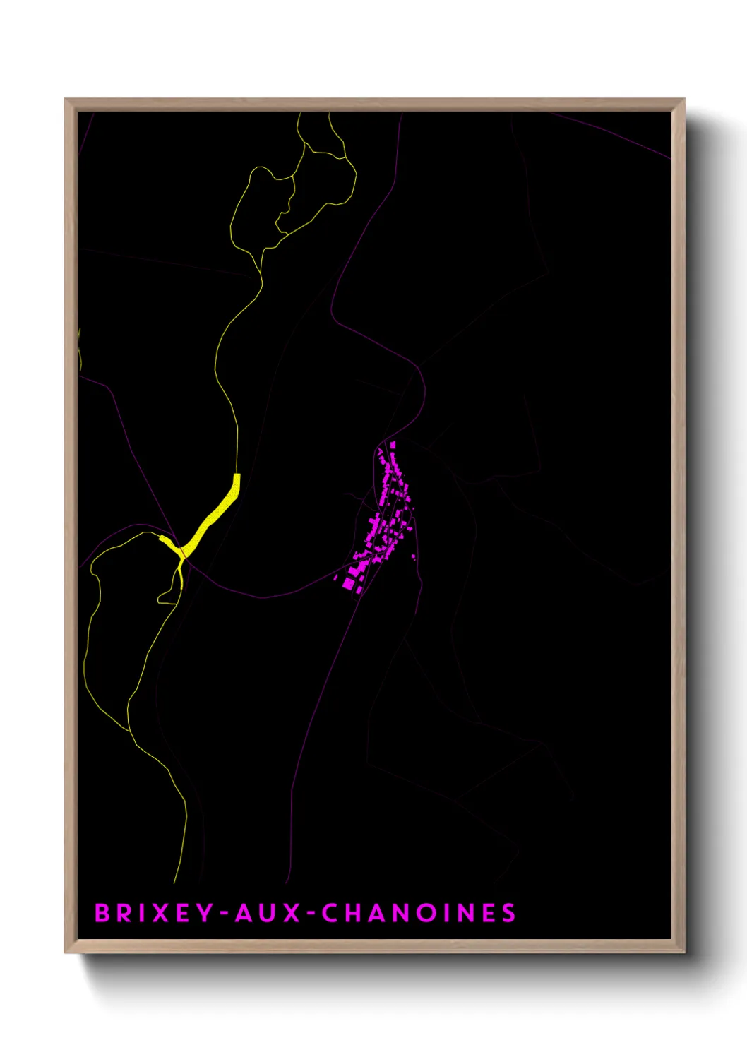 Une affiche de carte sur Brixey-aux-Chanoines