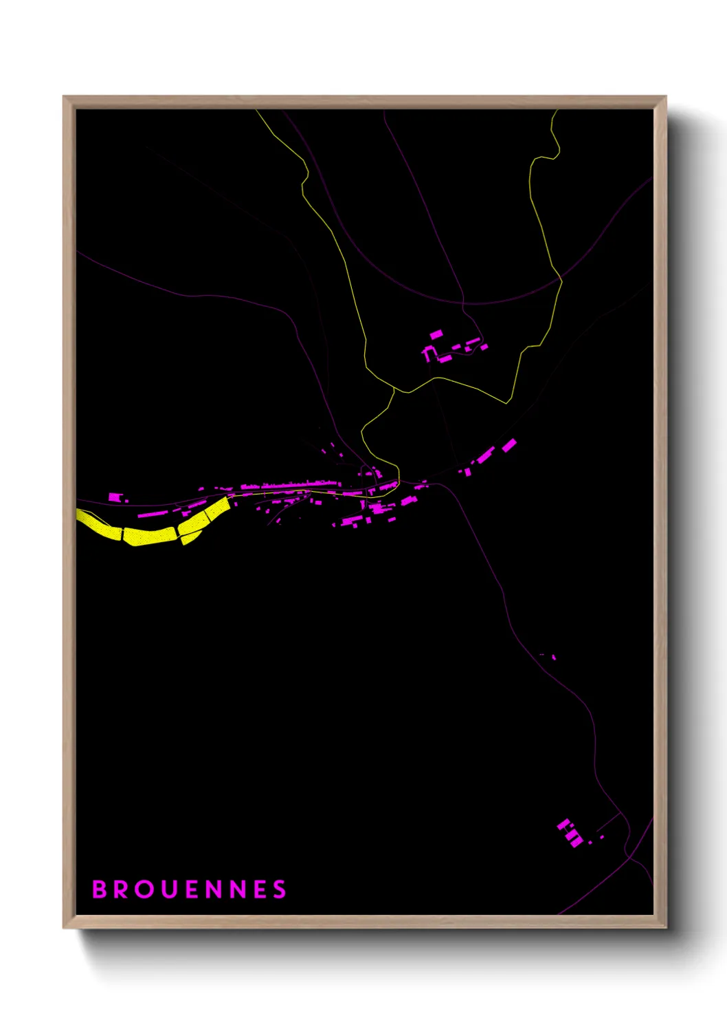 Une affiche de carte sur Brouennes