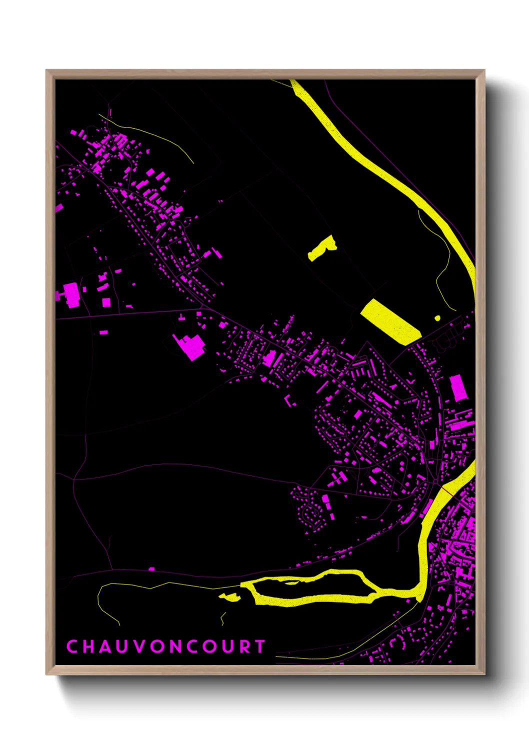 Une affiche de carte sur Chauvoncourt
