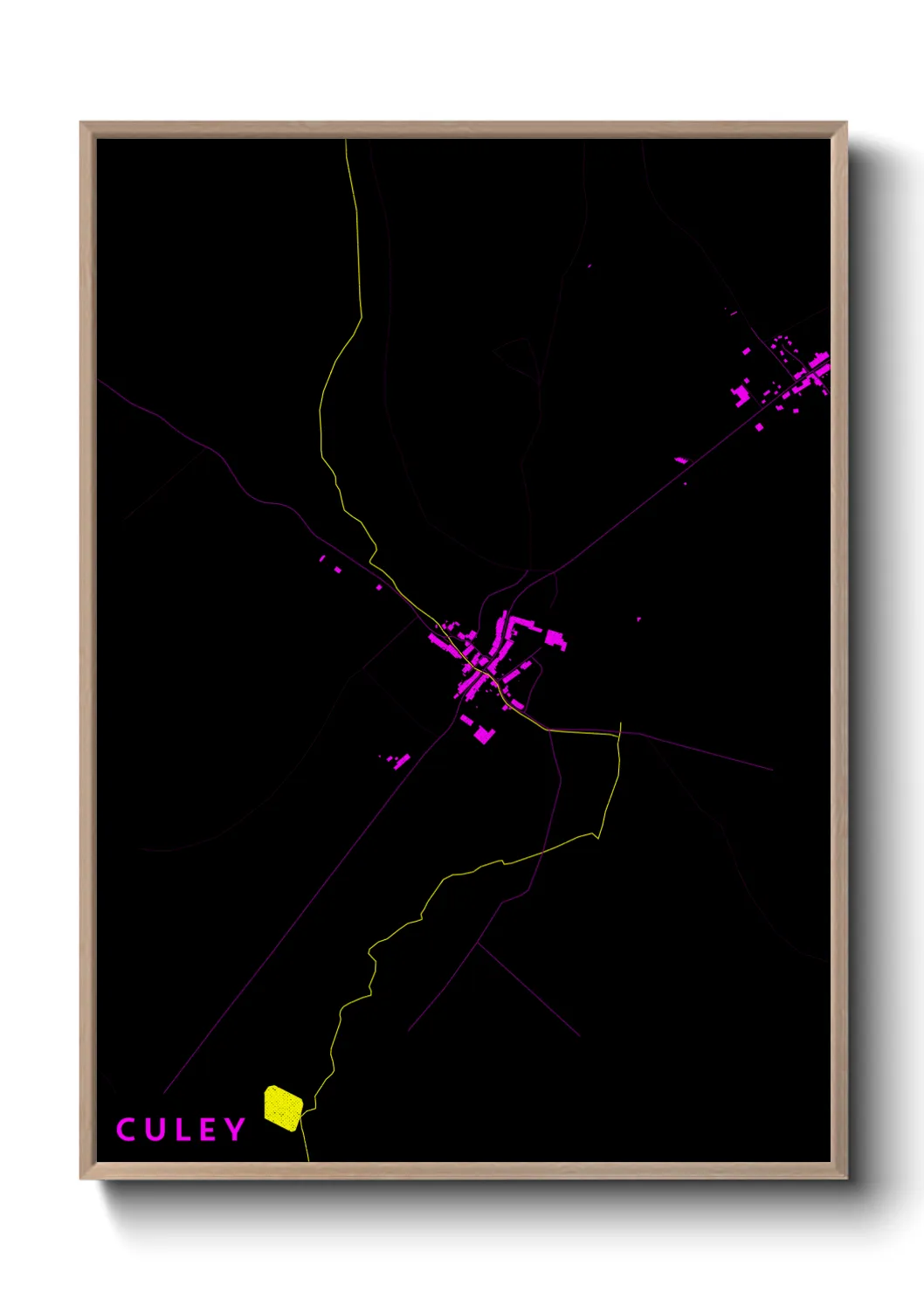 Une affiche de carte sur Culey