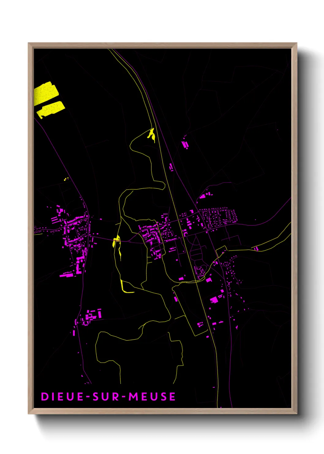 Une affiche de carte sur Dieue-sur-Meuse