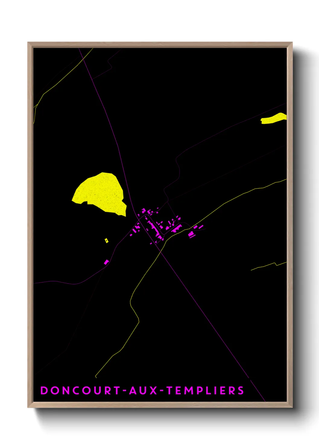 Une affiche de carte sur Doncourt-aux-Templiers