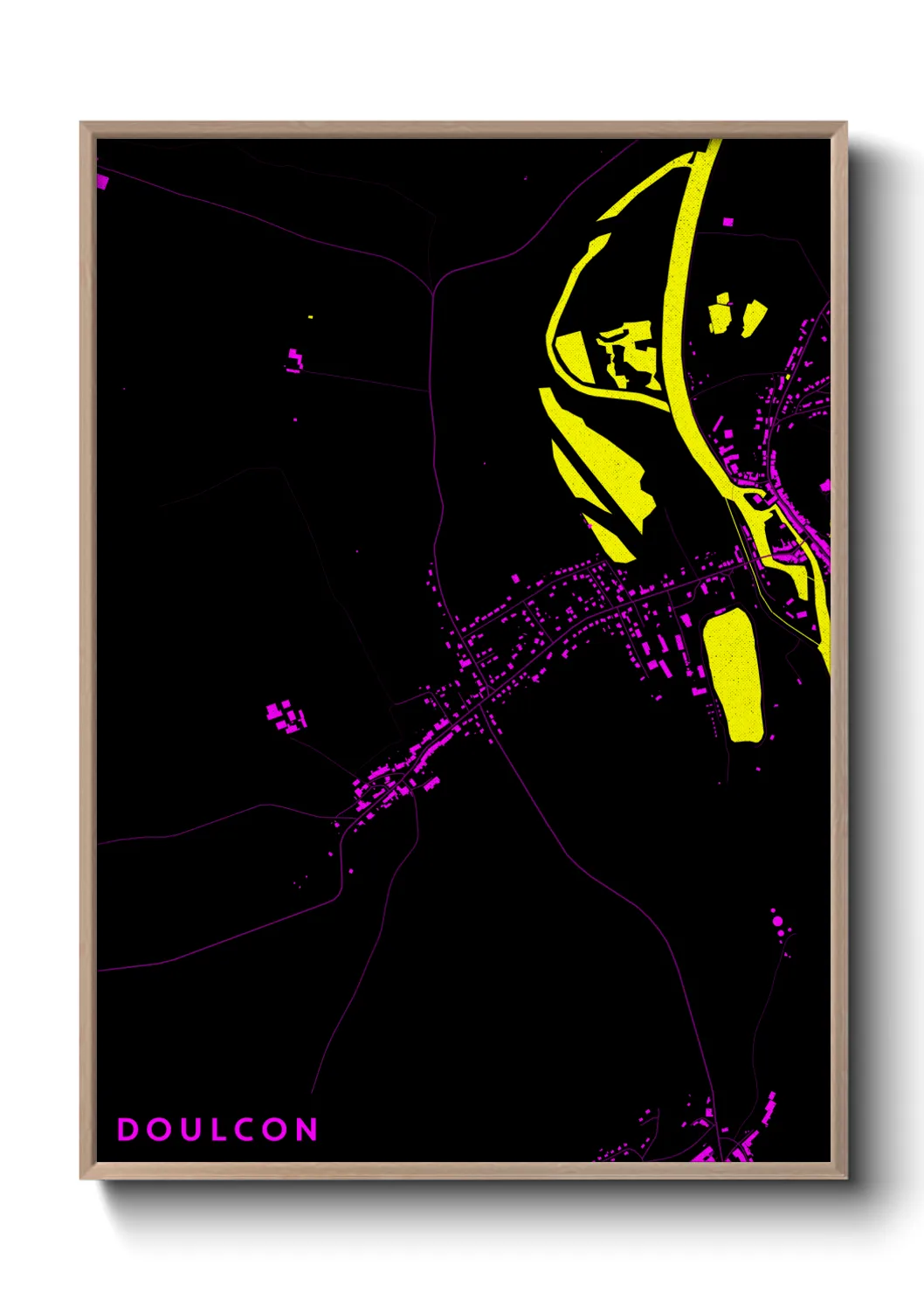 Une affiche de carte sur Doulcon