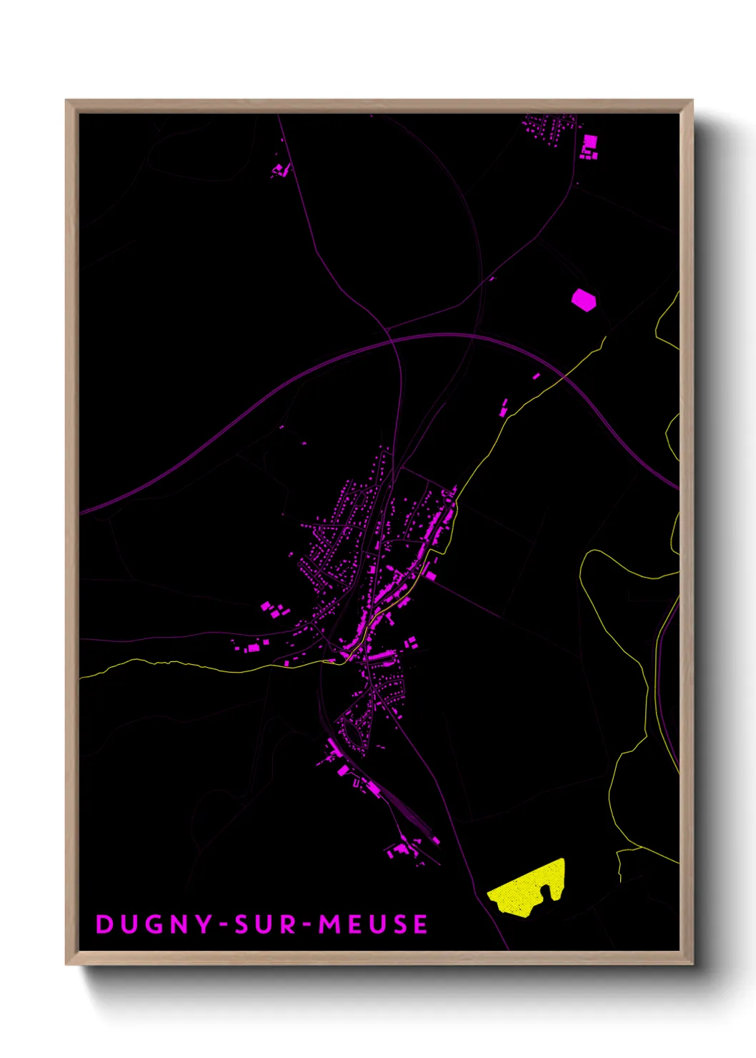 Une affiche de carte sur Dugny-sur-Meuse