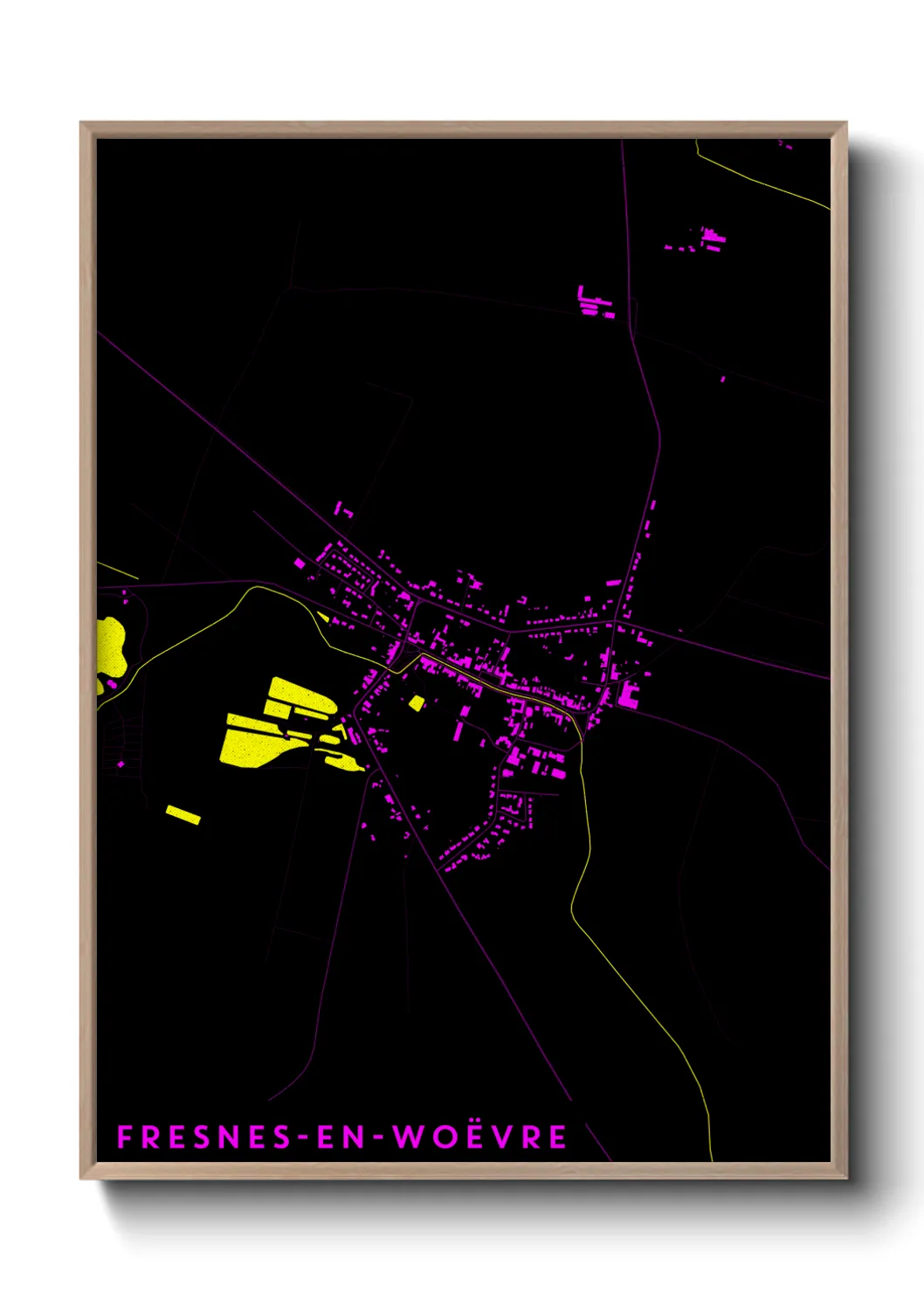 Une affiche de carte sur Fresnes-en-Woëvre