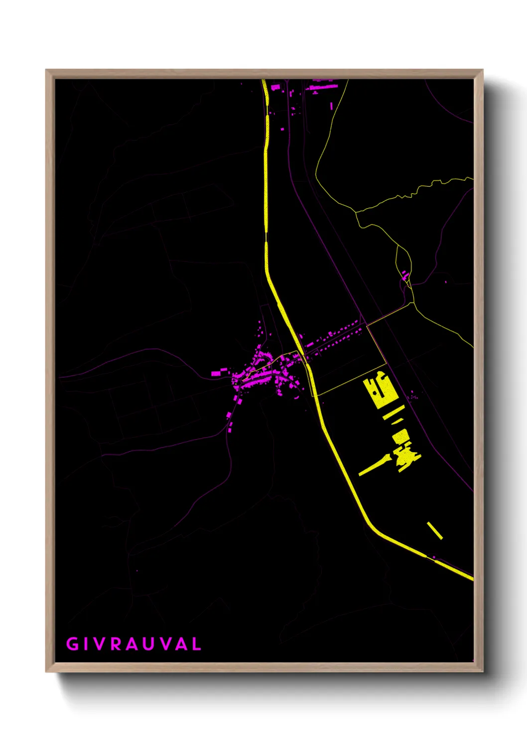 Une affiche de carte sur Givrauval