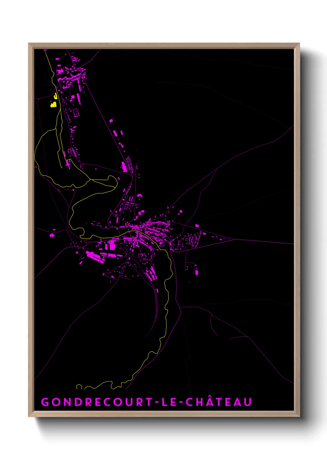 Une affiche de carte sur Gondrecourt-le-Château