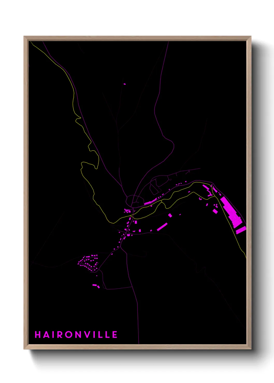 Une affiche de carte sur Haironville
