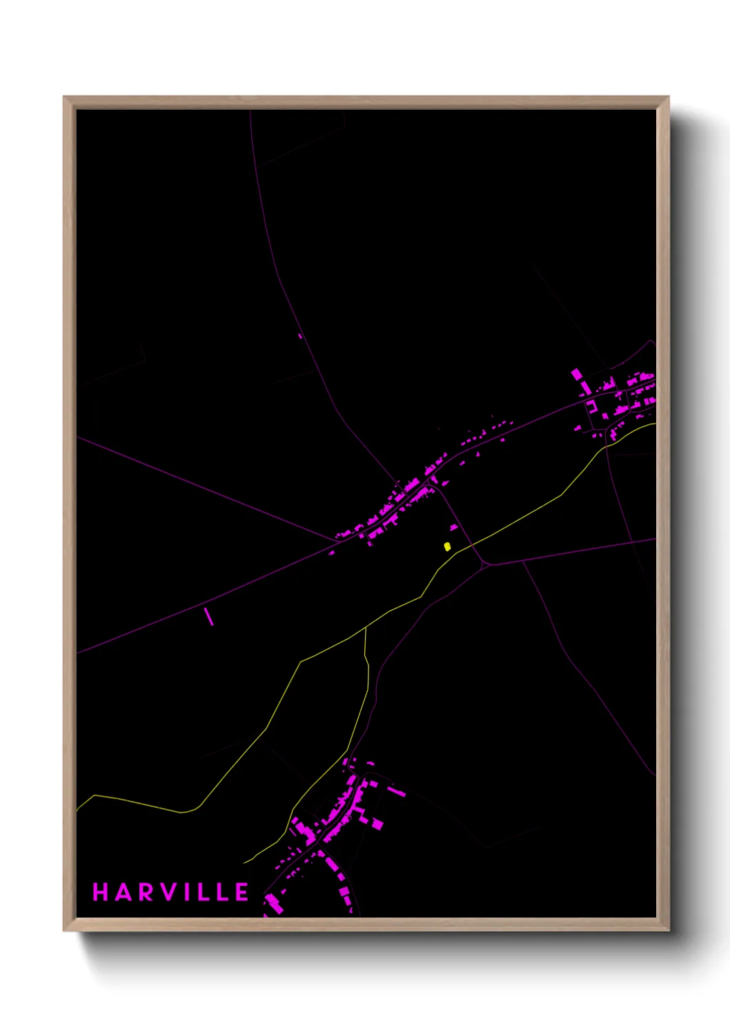 Une affiche de carte sur Harville