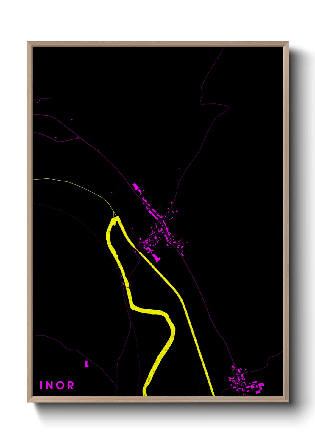 Une affiche de carte sur Inor