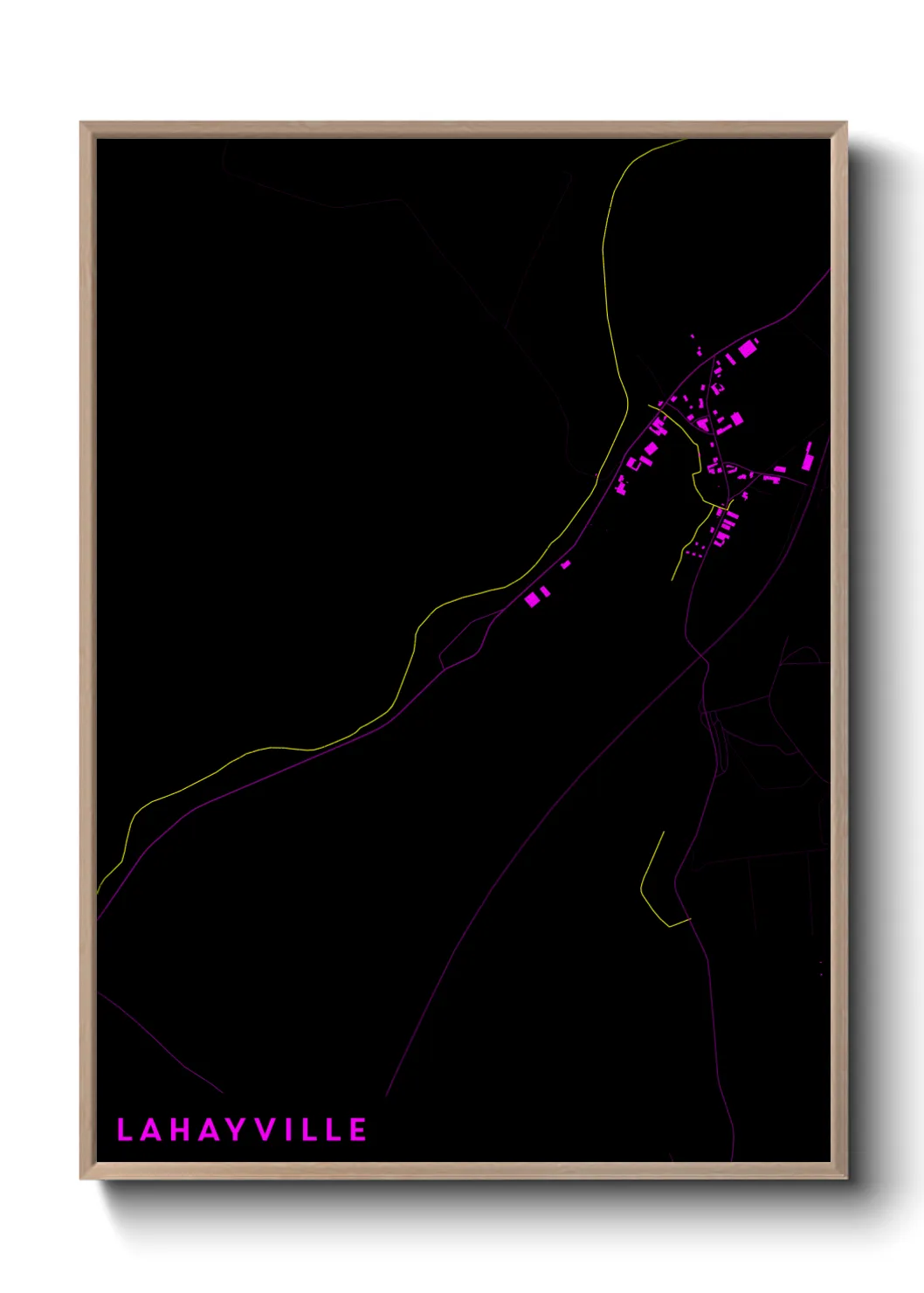 Une affiche de carte sur Lahayville