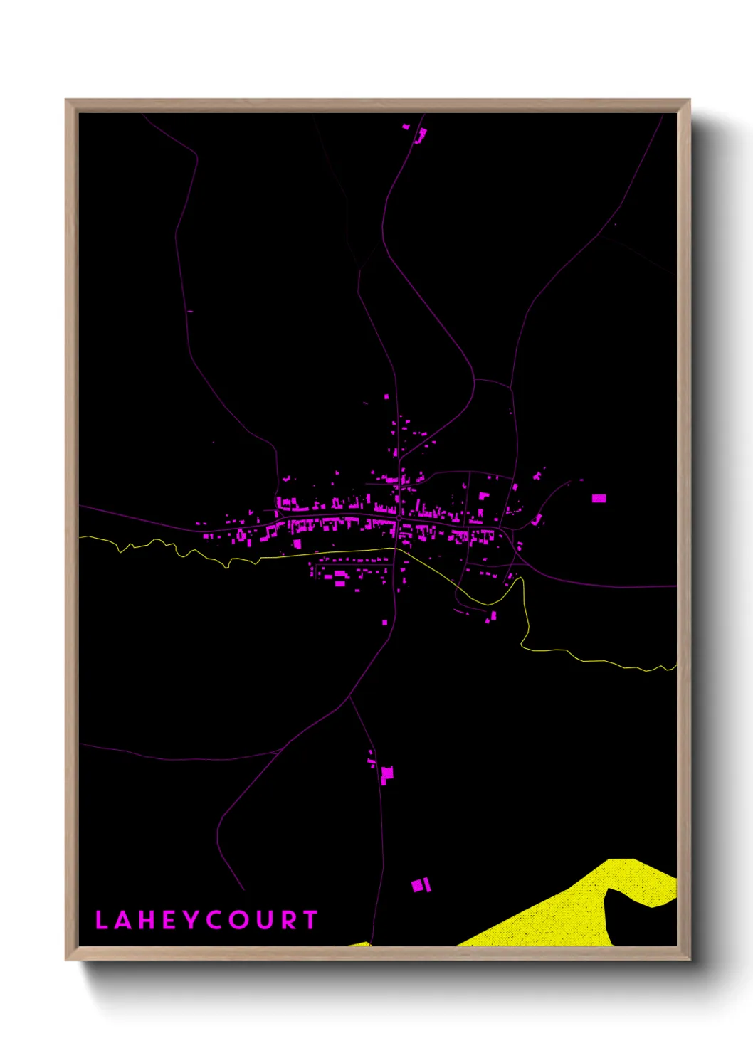 Une affiche de carte sur Laheycourt