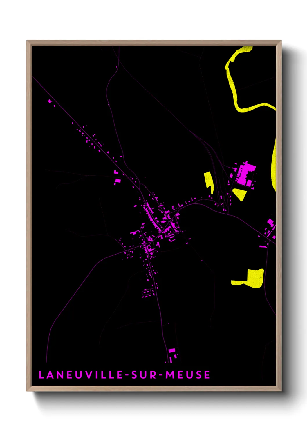 Une affiche de carte sur Laneuville-sur-Meuse