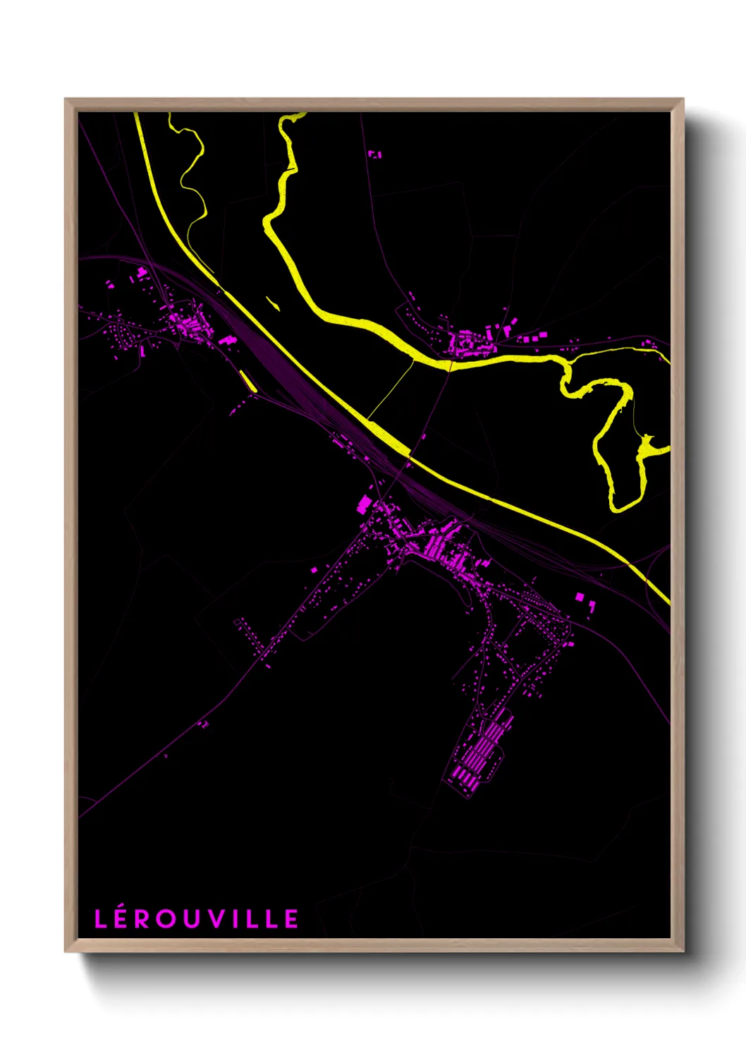 Une affiche de carte sur Lérouville