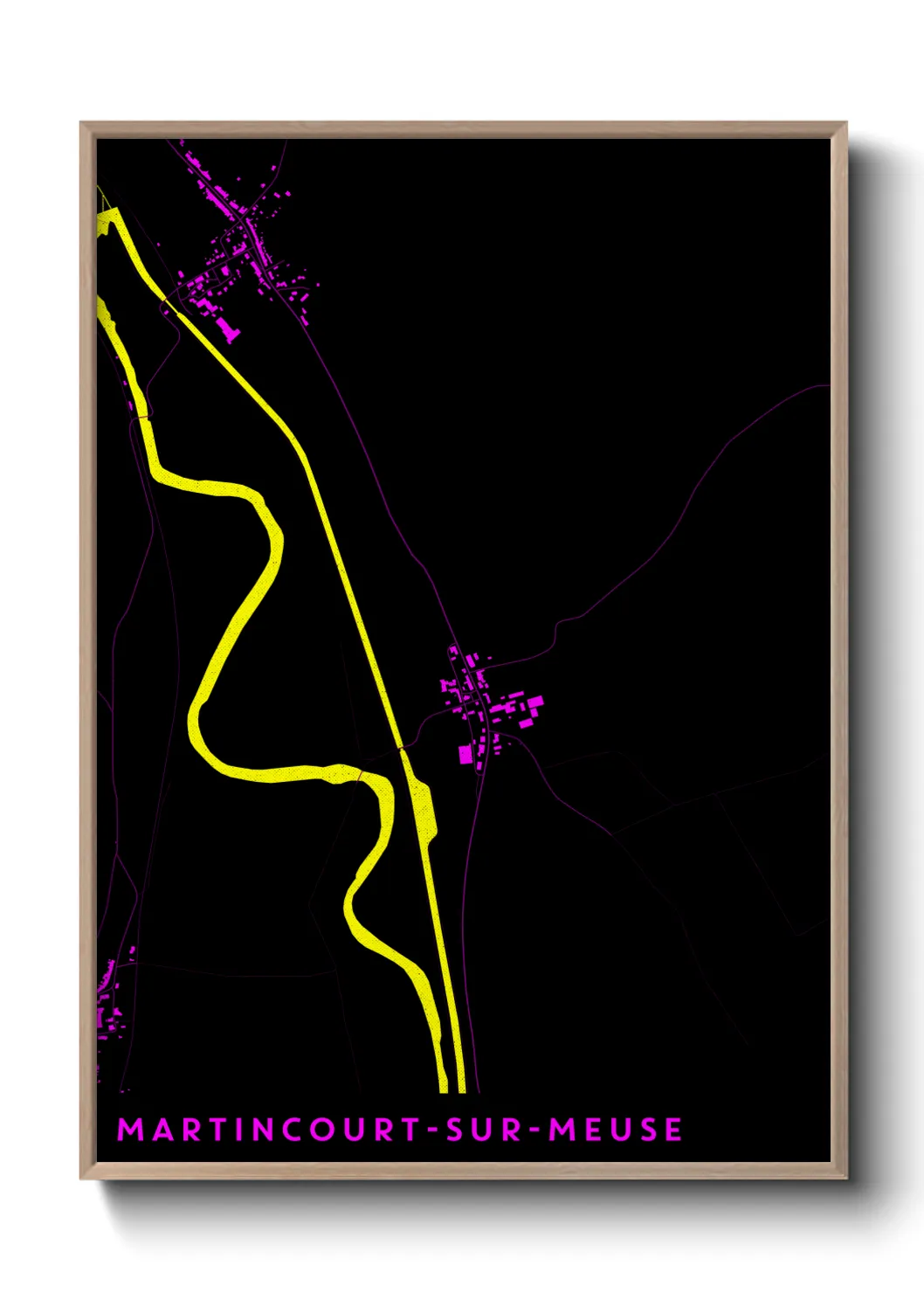 Une affiche de carte sur Martincourt-sur-Meuse
