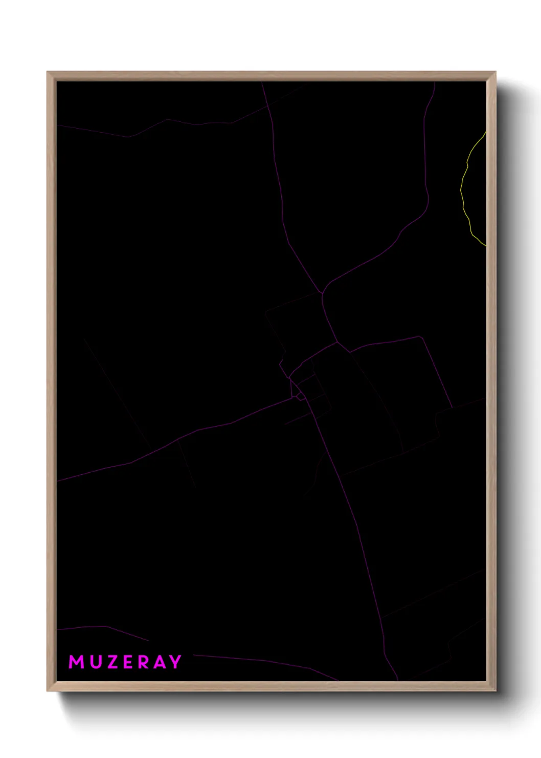 Une affiche de carte sur Muzeray