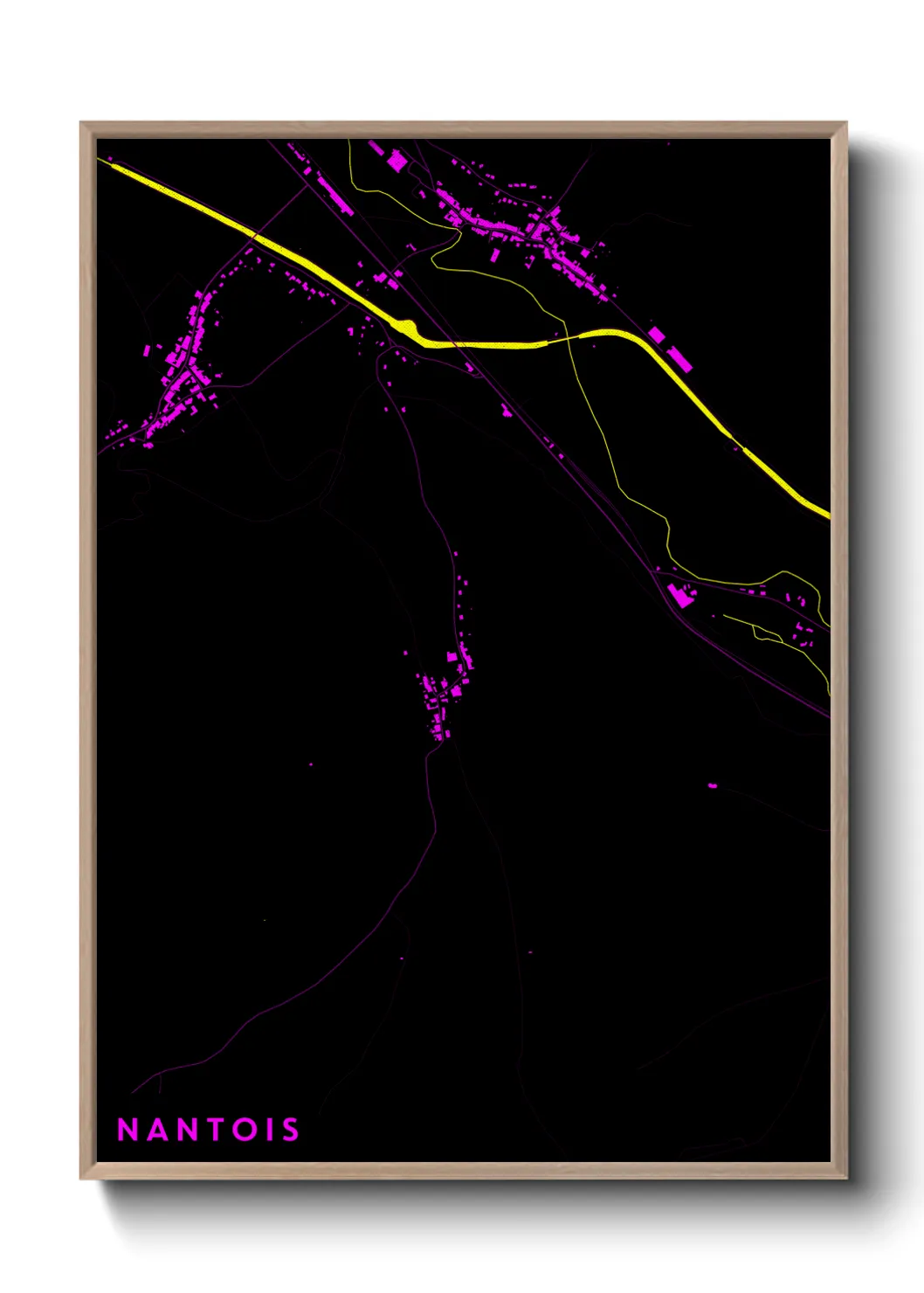 Une affiche de carte sur Nantois