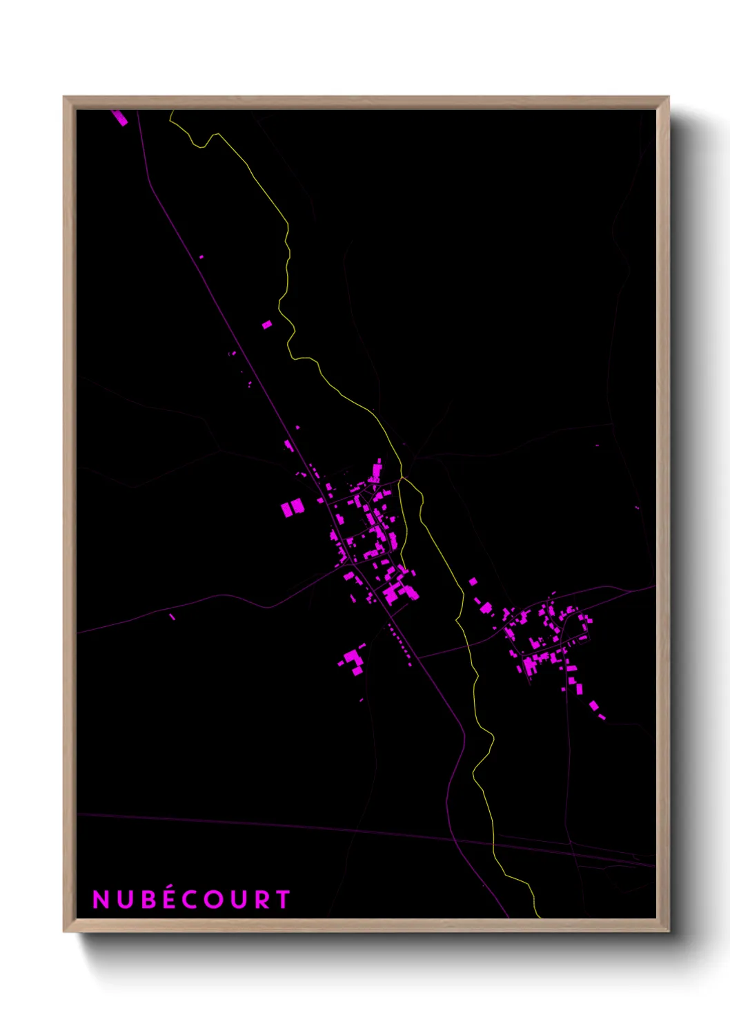 Une affiche de carte sur Nubécourt