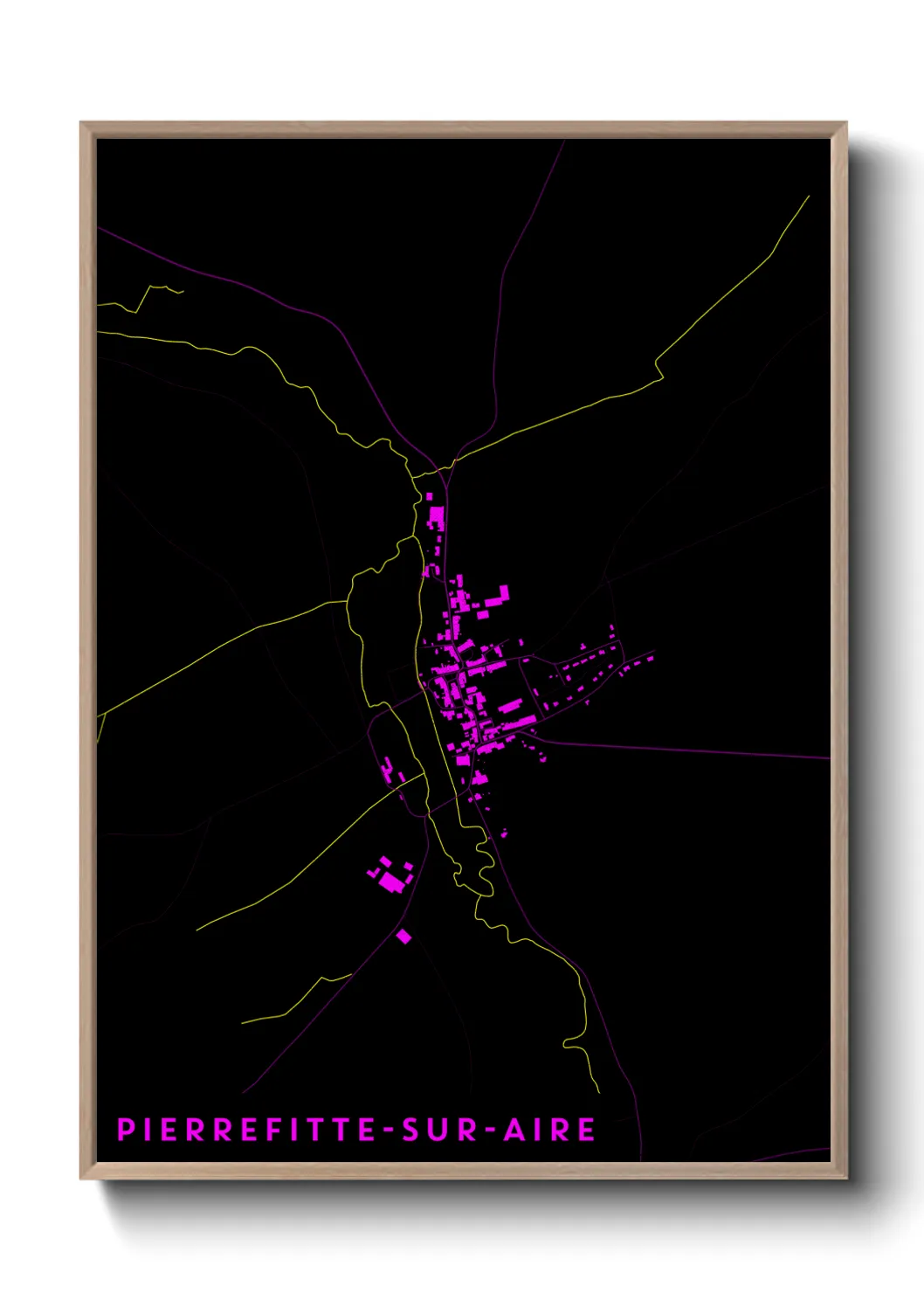 Une affiche de carte sur Pierrefitte-sur-Aire