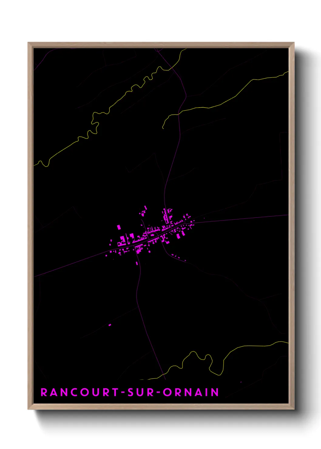 Une affiche de carte sur Rancourt-sur-Ornain