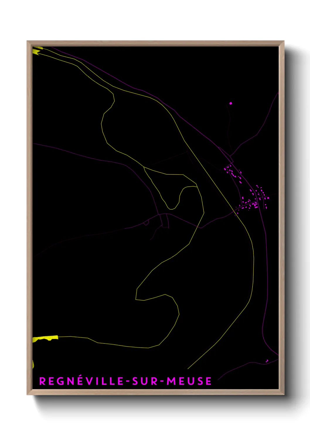 Une affiche de carte sur Regnéville-sur-Meuse