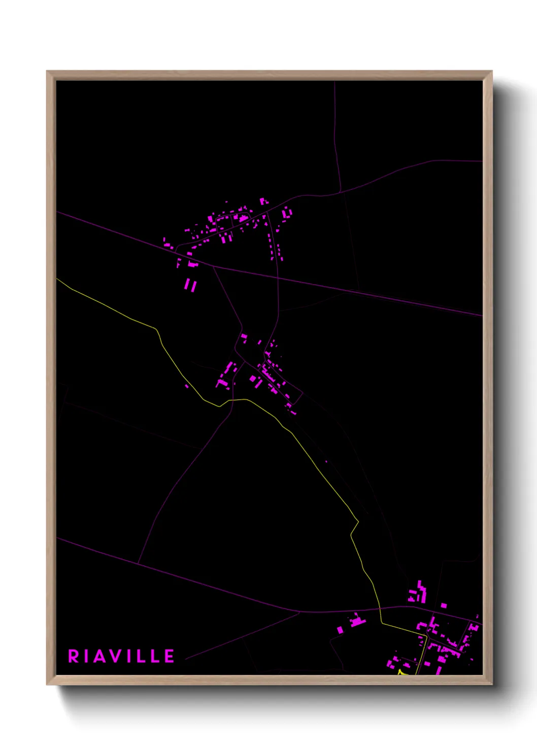 Une affiche de carte sur Riaville