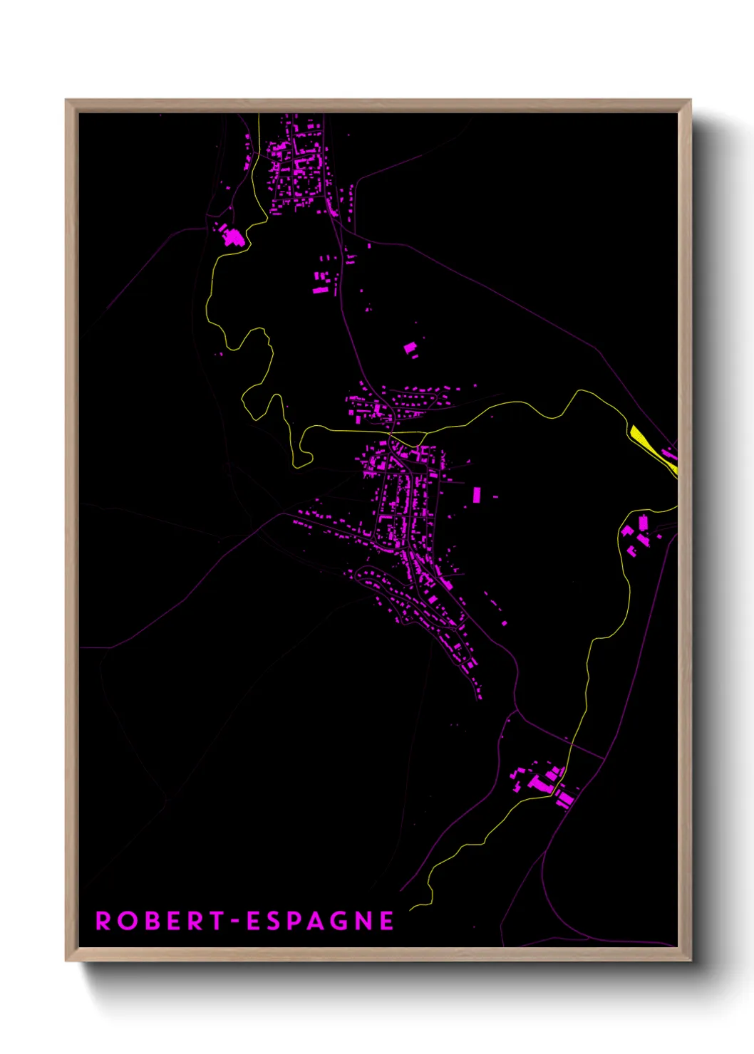 Une affiche de carte sur Robert-Espagne